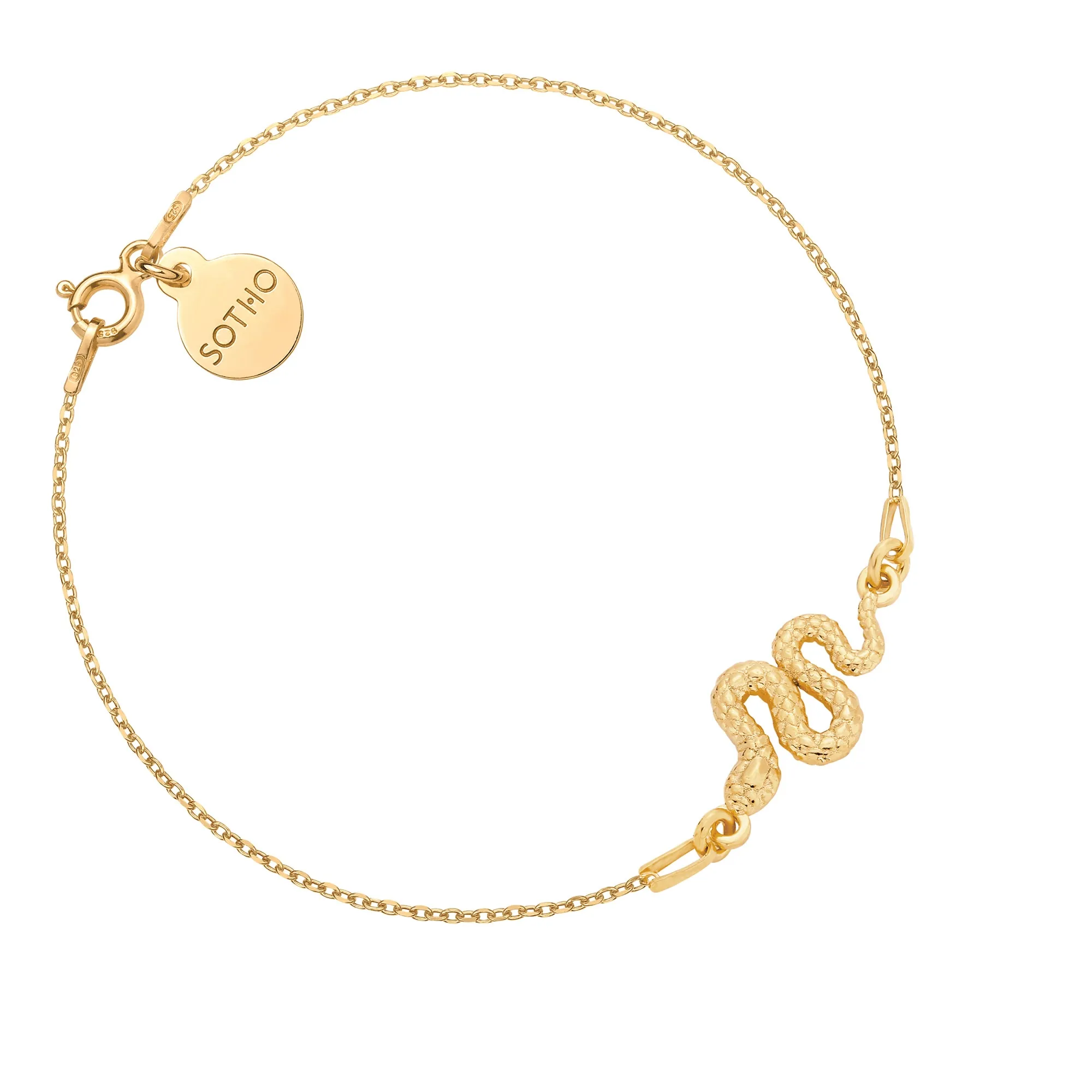 Złota bransoletka z wężem