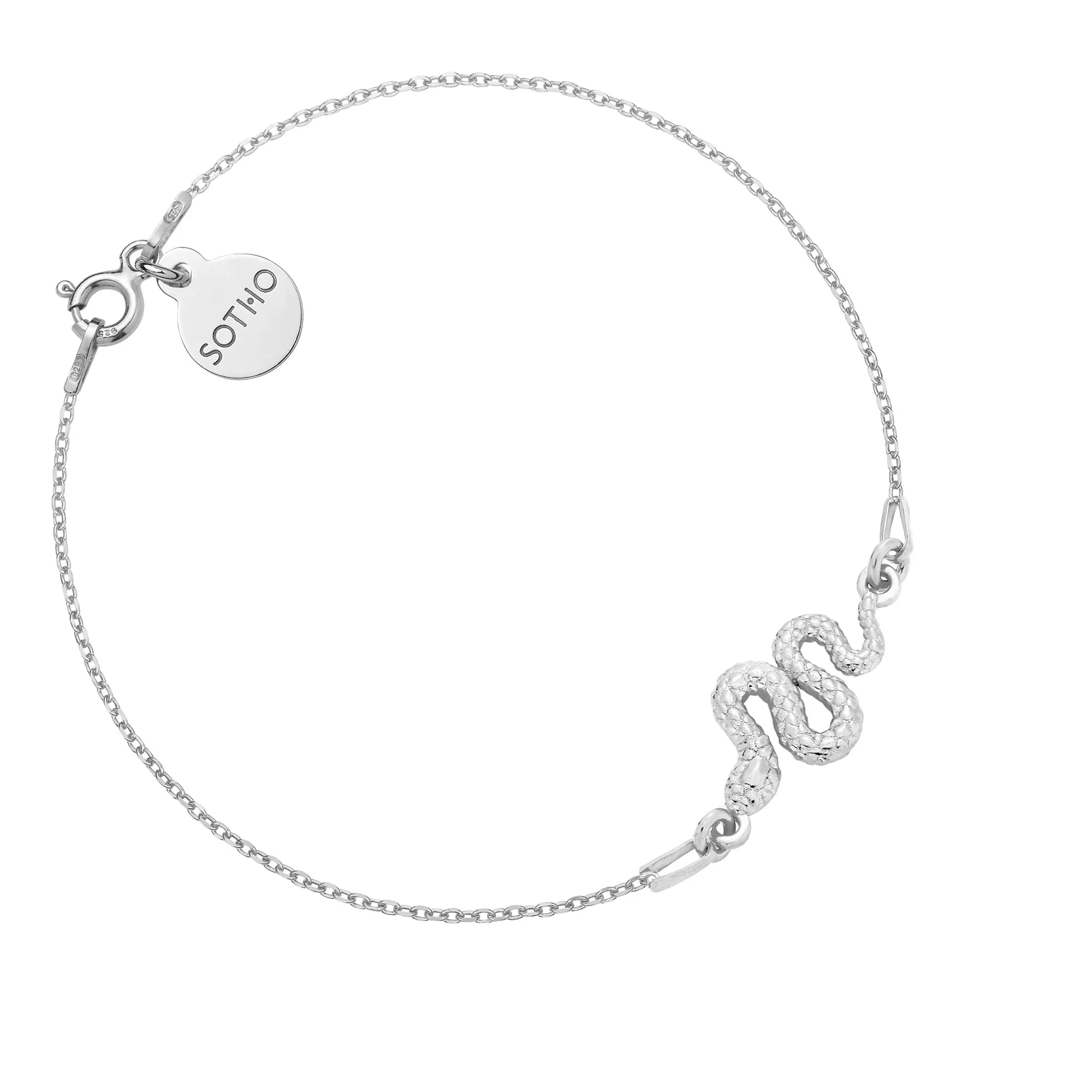 Srebrna bransoletka z wężem