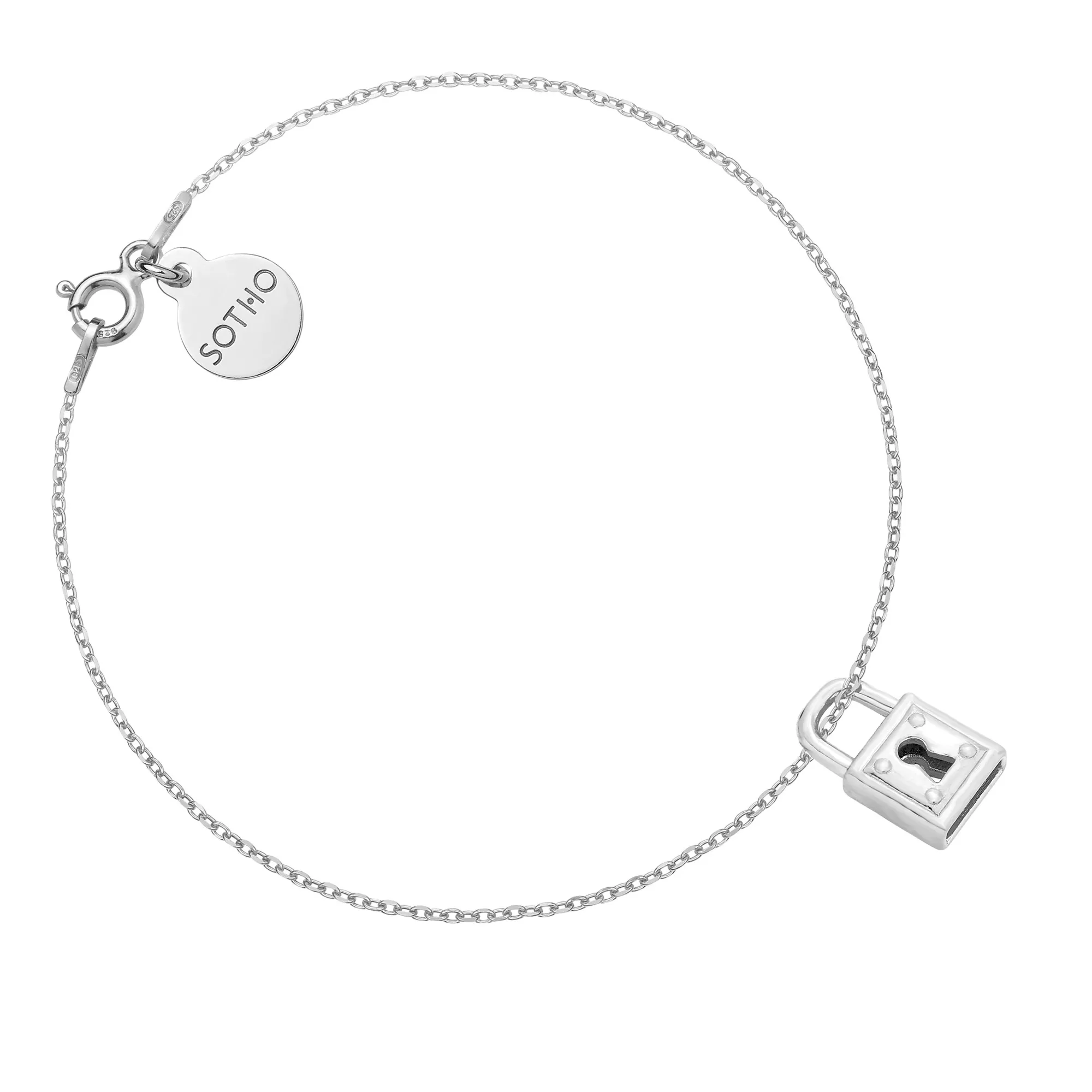 Srebrna bransoletka z kłódką