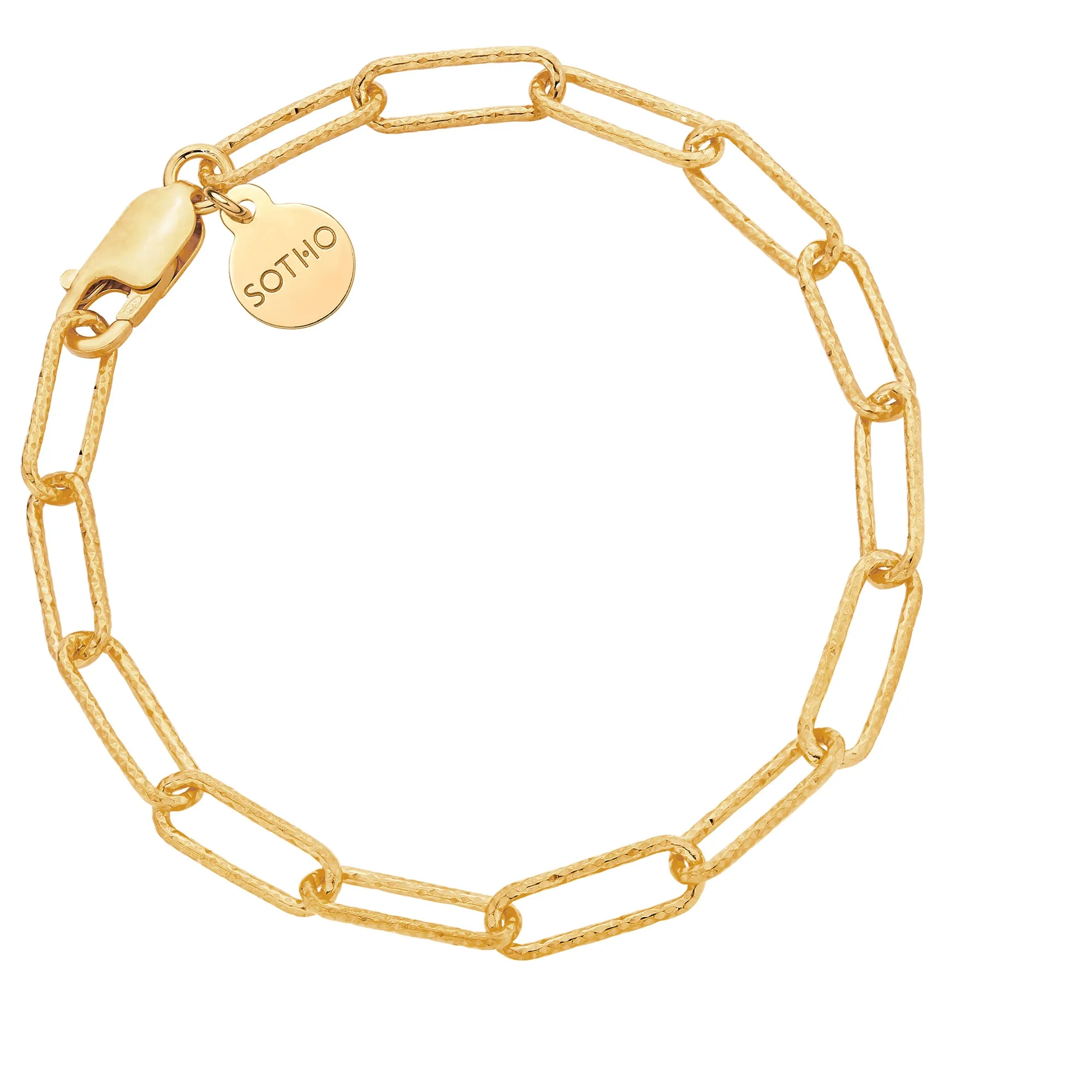 Złota masywna bransoletka : Długość - 18cm