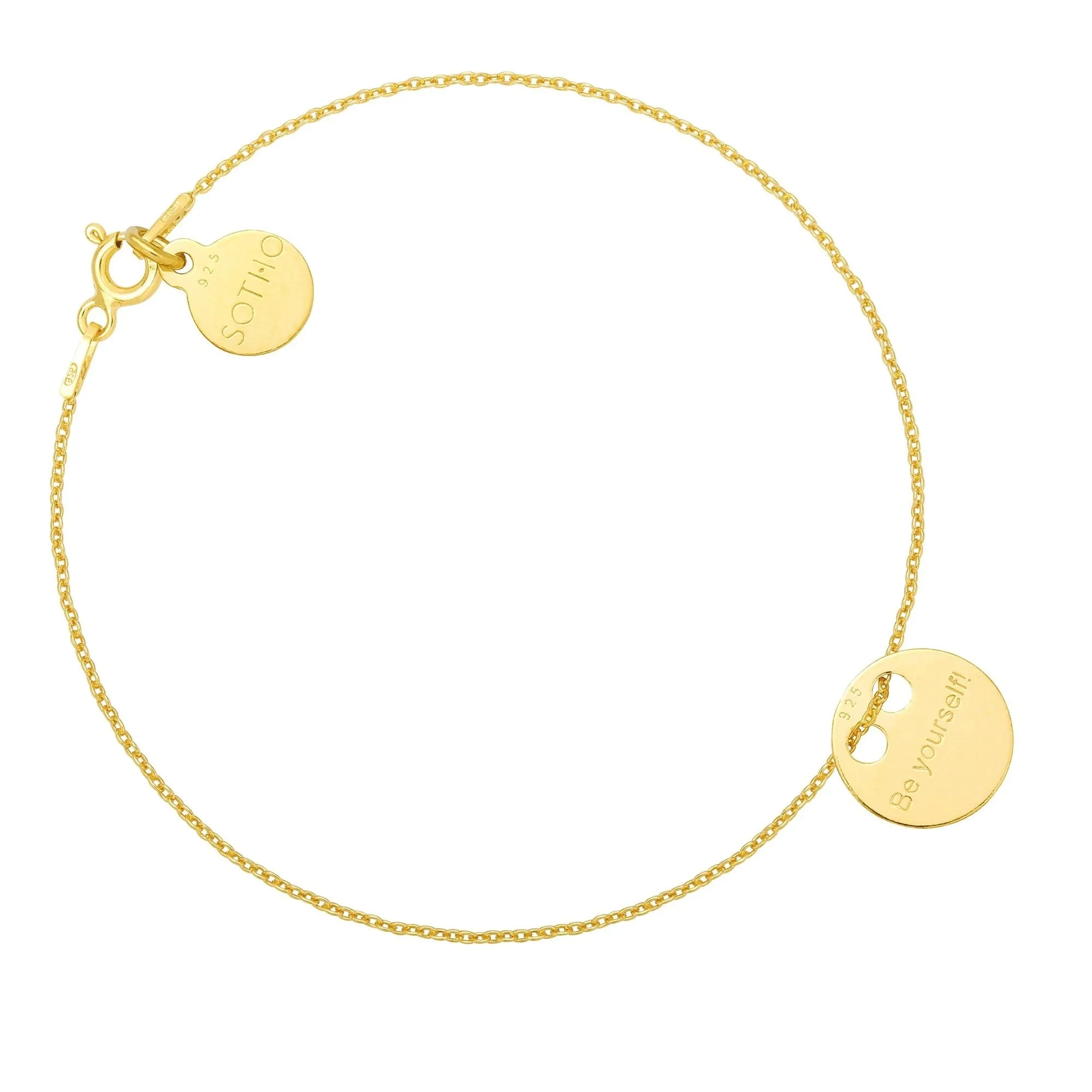 Złota bransoletka z pełną karmą Be yourself!