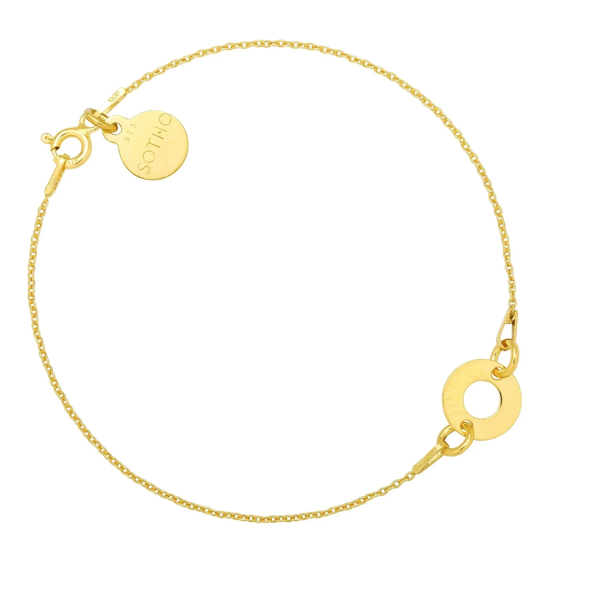 Złota bransoletka z delikatna Karmą