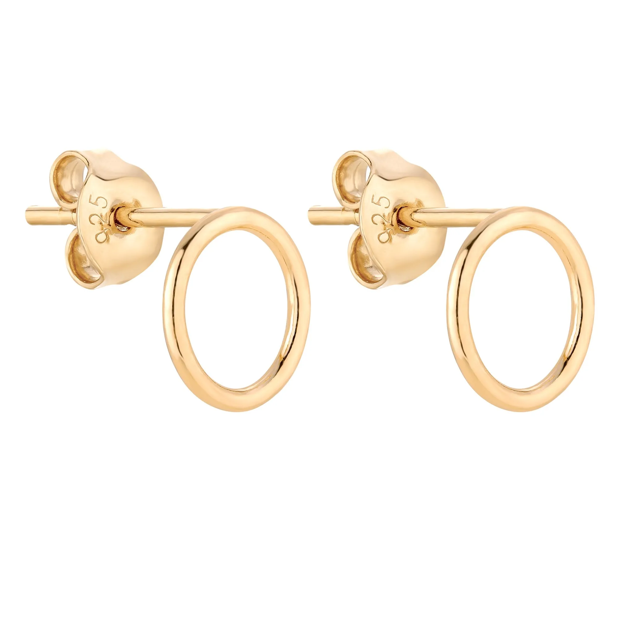 Złote kolczyki obręcze