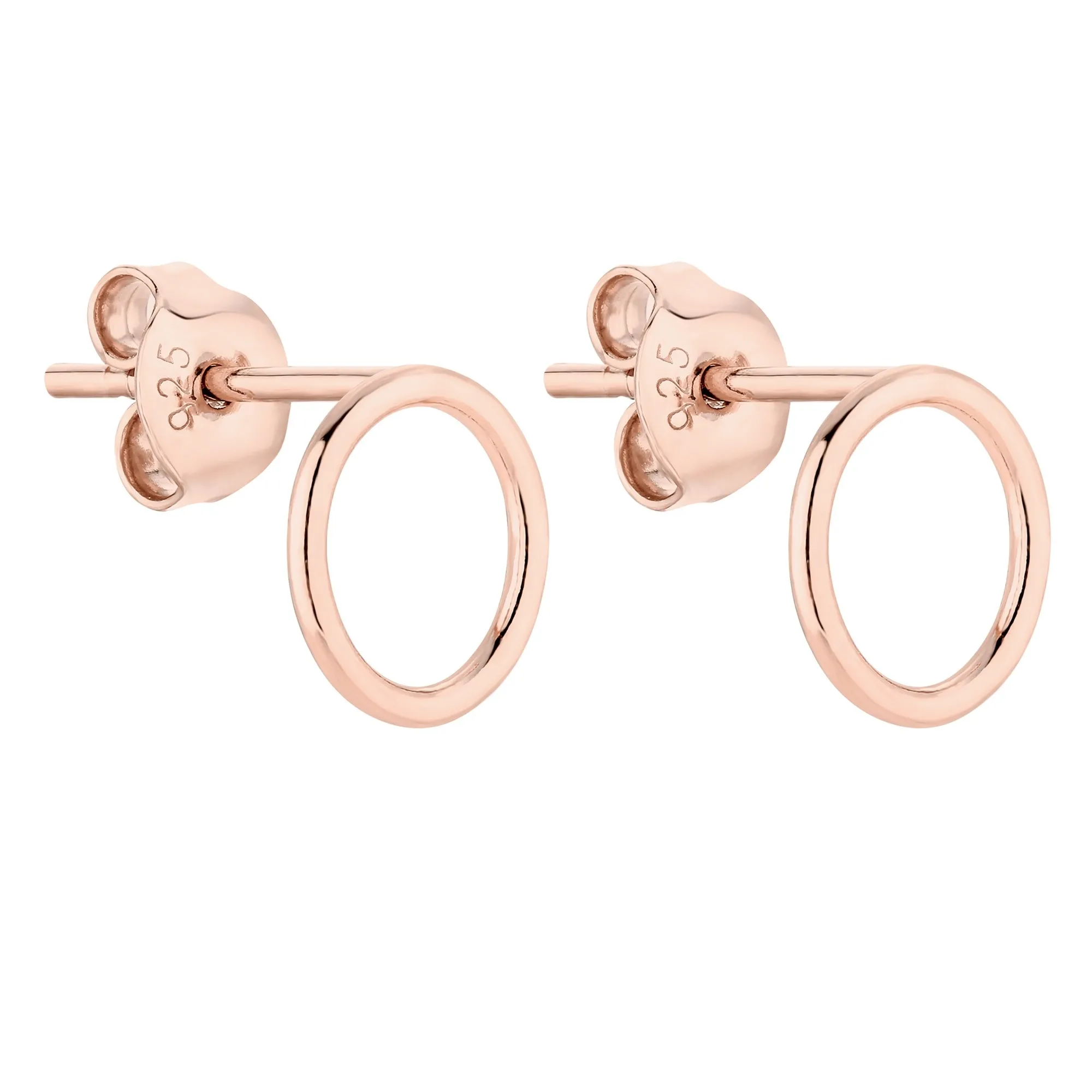 Kolczyki z różowego złota obręcze