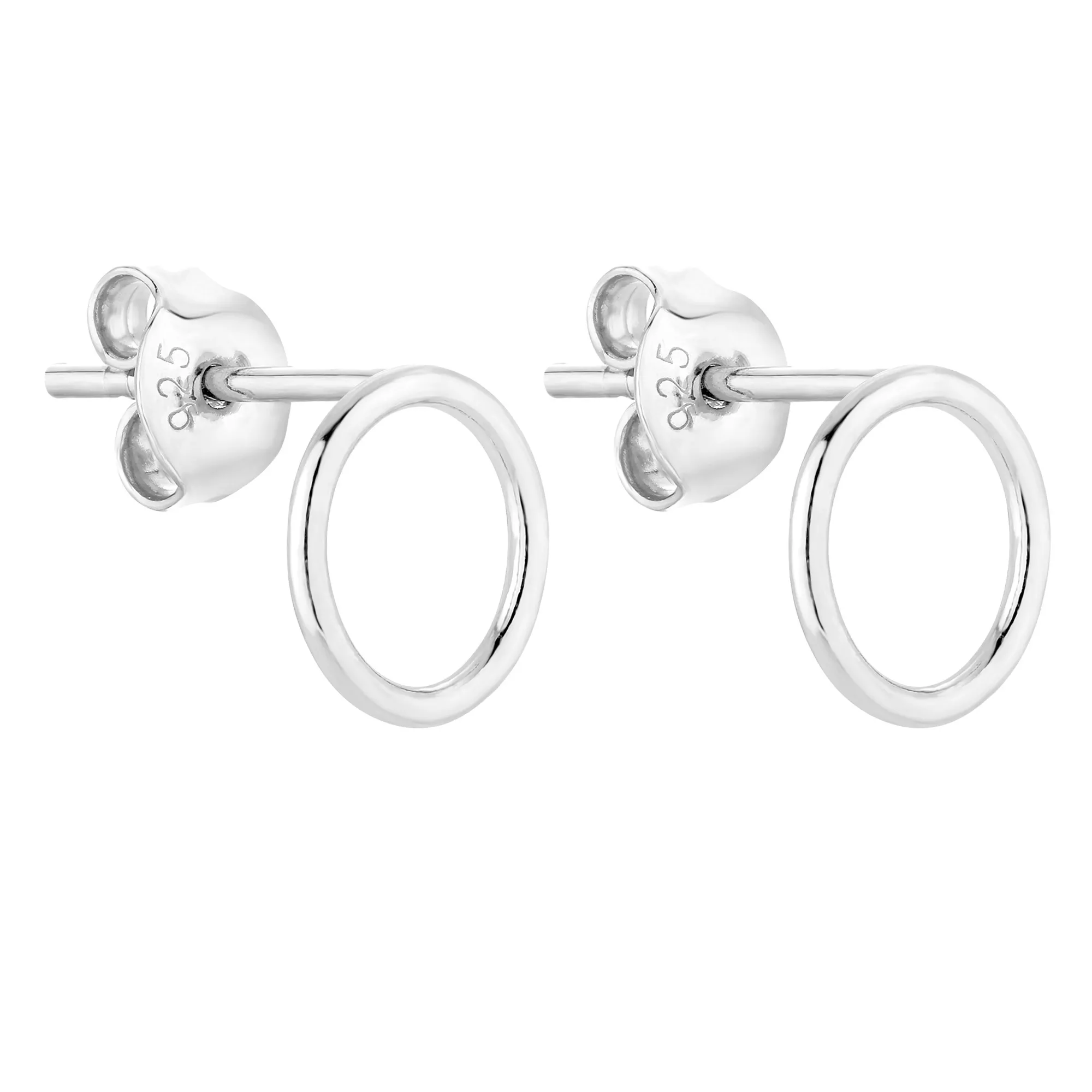 Srebrne kolczyki obręcze