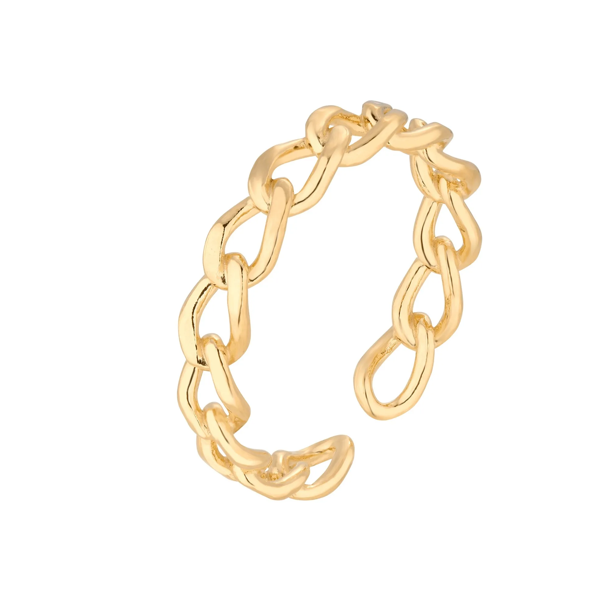 Złoty łańcuchowy pierścionek