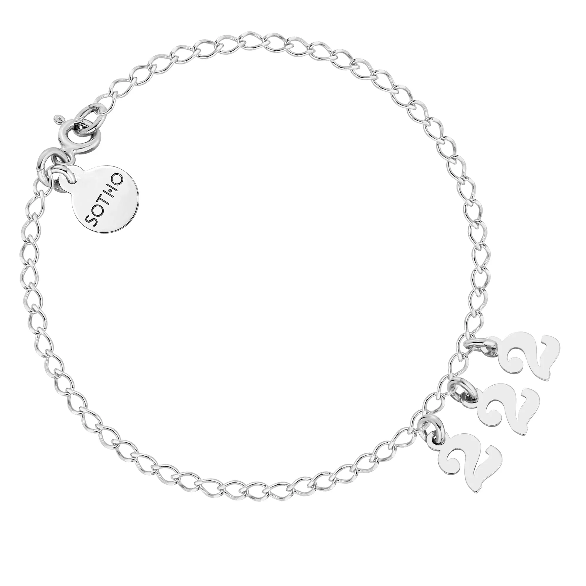 Srebrna bransoletka z liczbami anielskimi