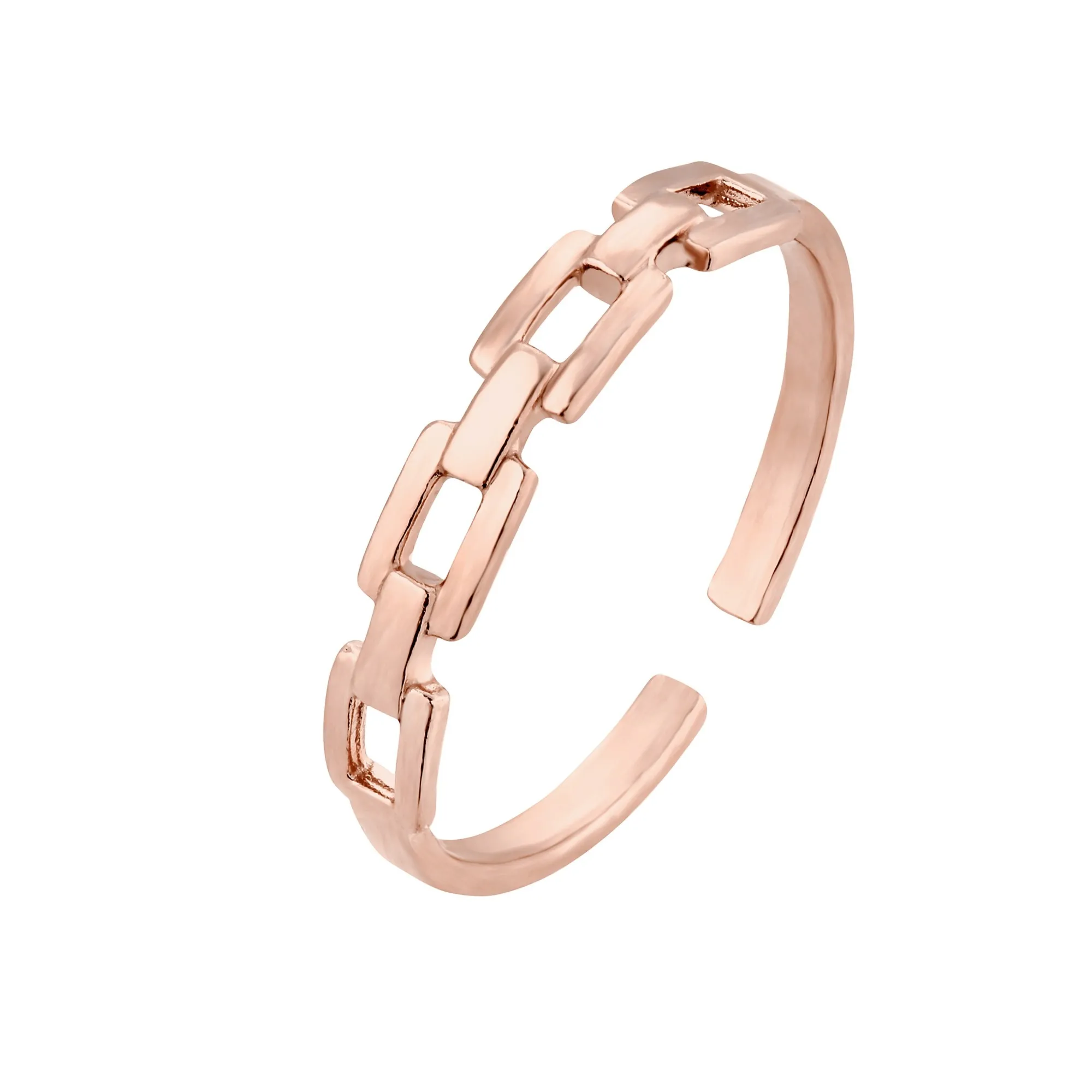 Pierścionek z ozdobnym wzorem z różowego złota