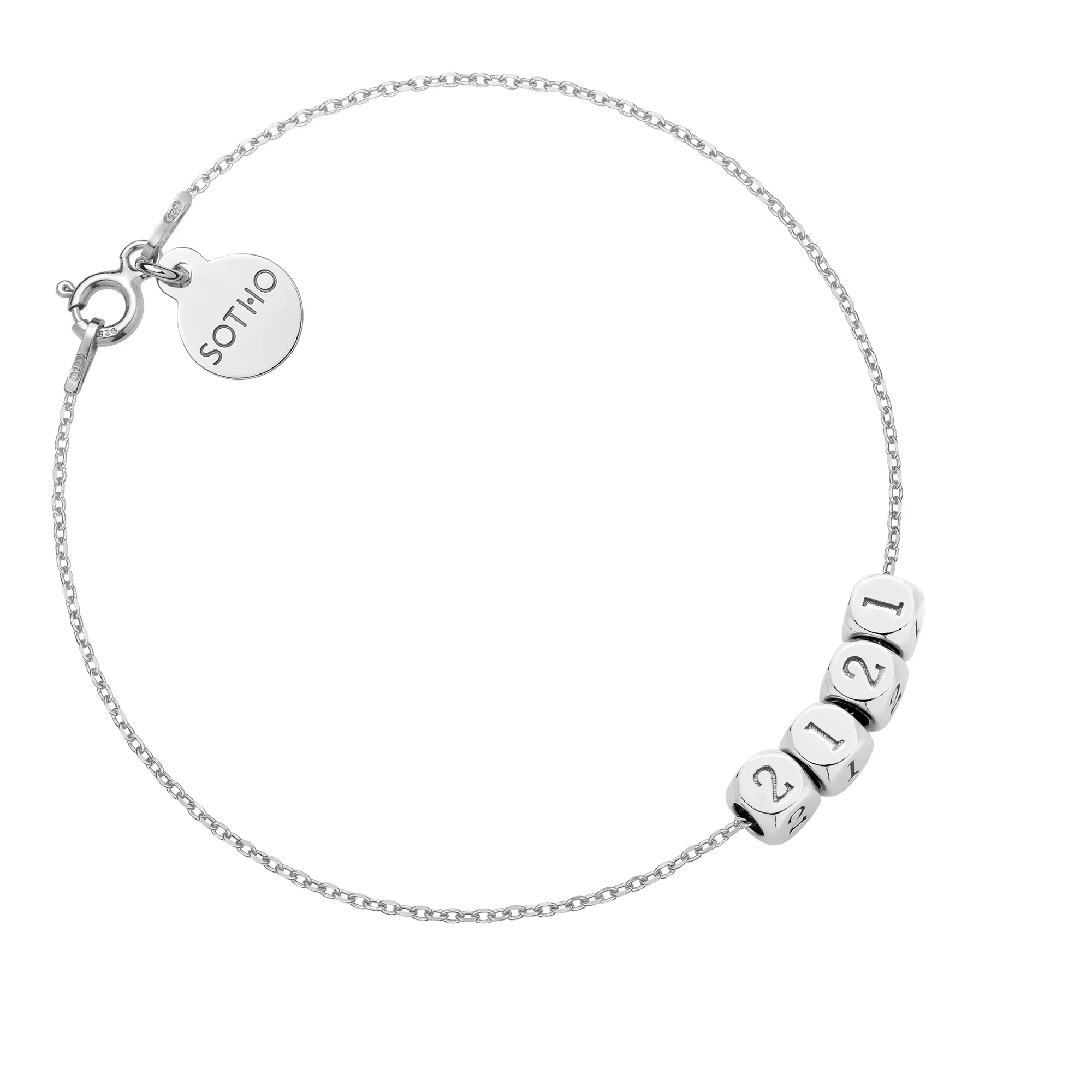 Srebrna bransoletka z liczbami anielskimi