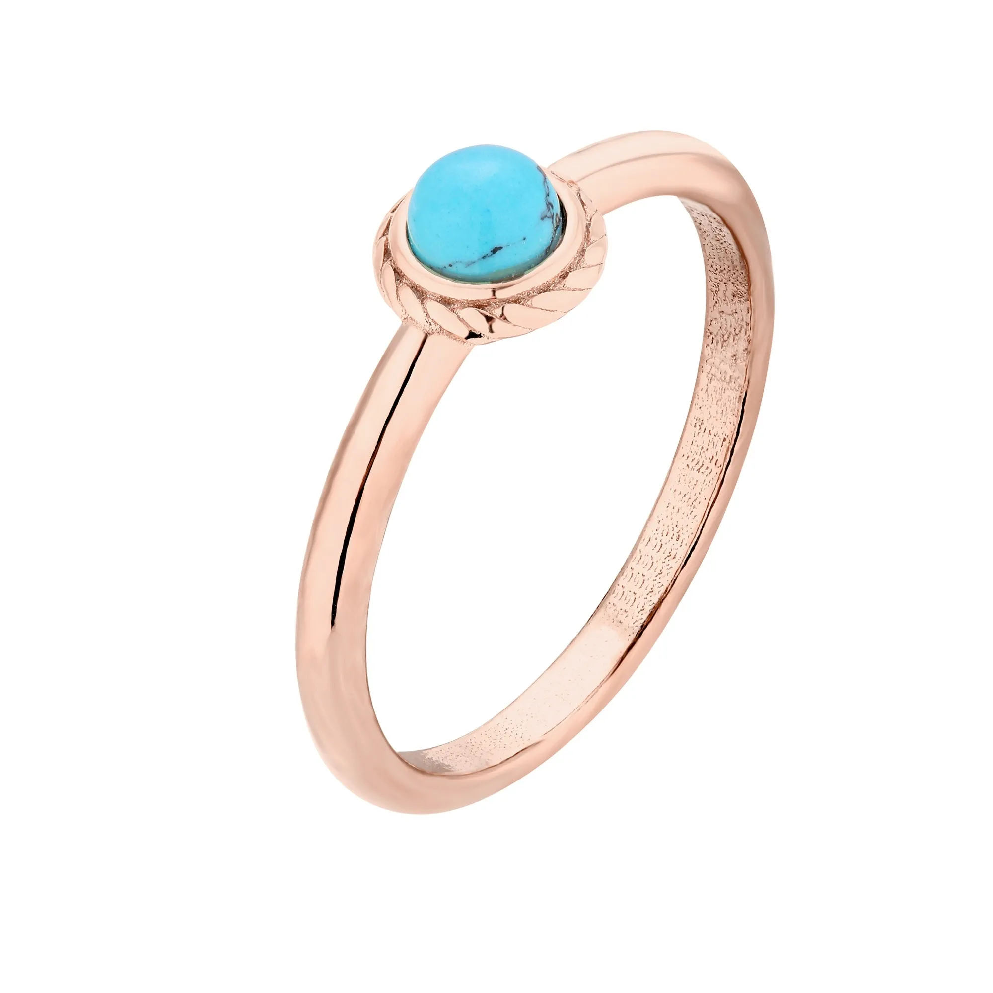 Pierścionek z różowego złota z turkusem : pierścionki - 16