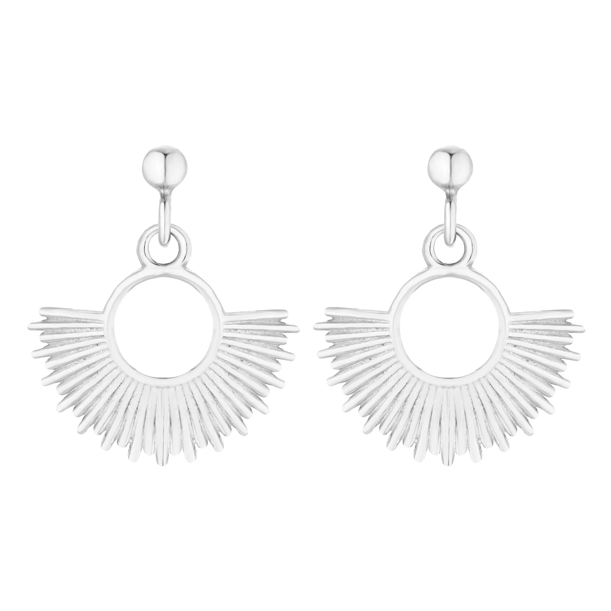 Srebrne kolczyki ze słońcami