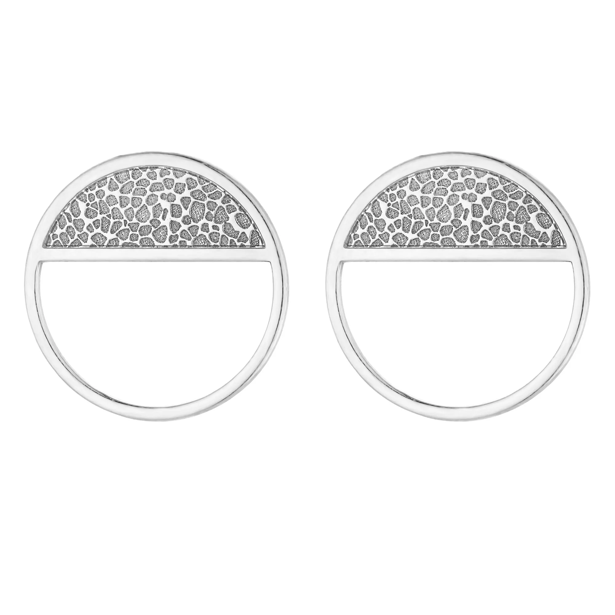 Srebrne ozdobne kolczyki kółeczka