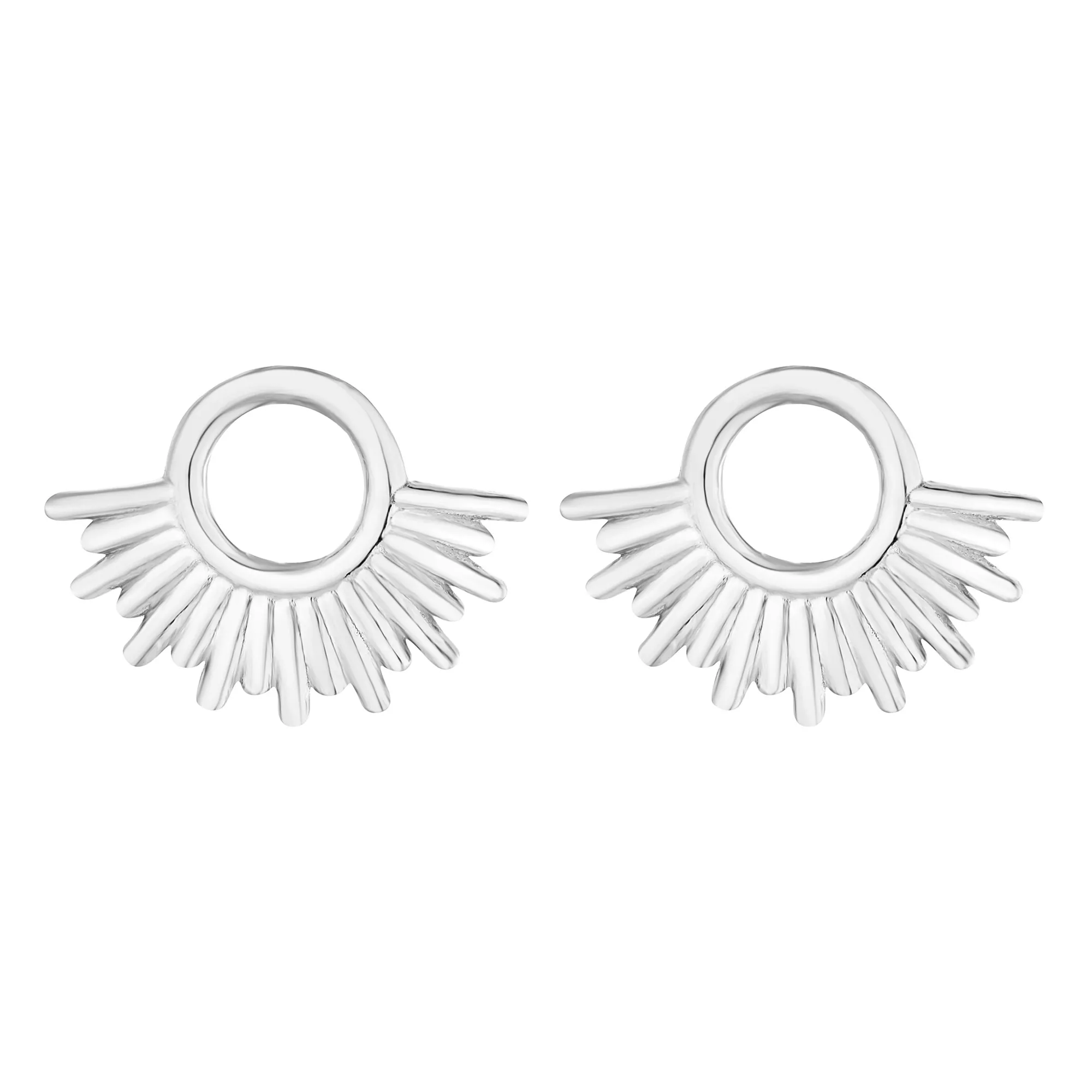 Srebrne kolczyki słońca