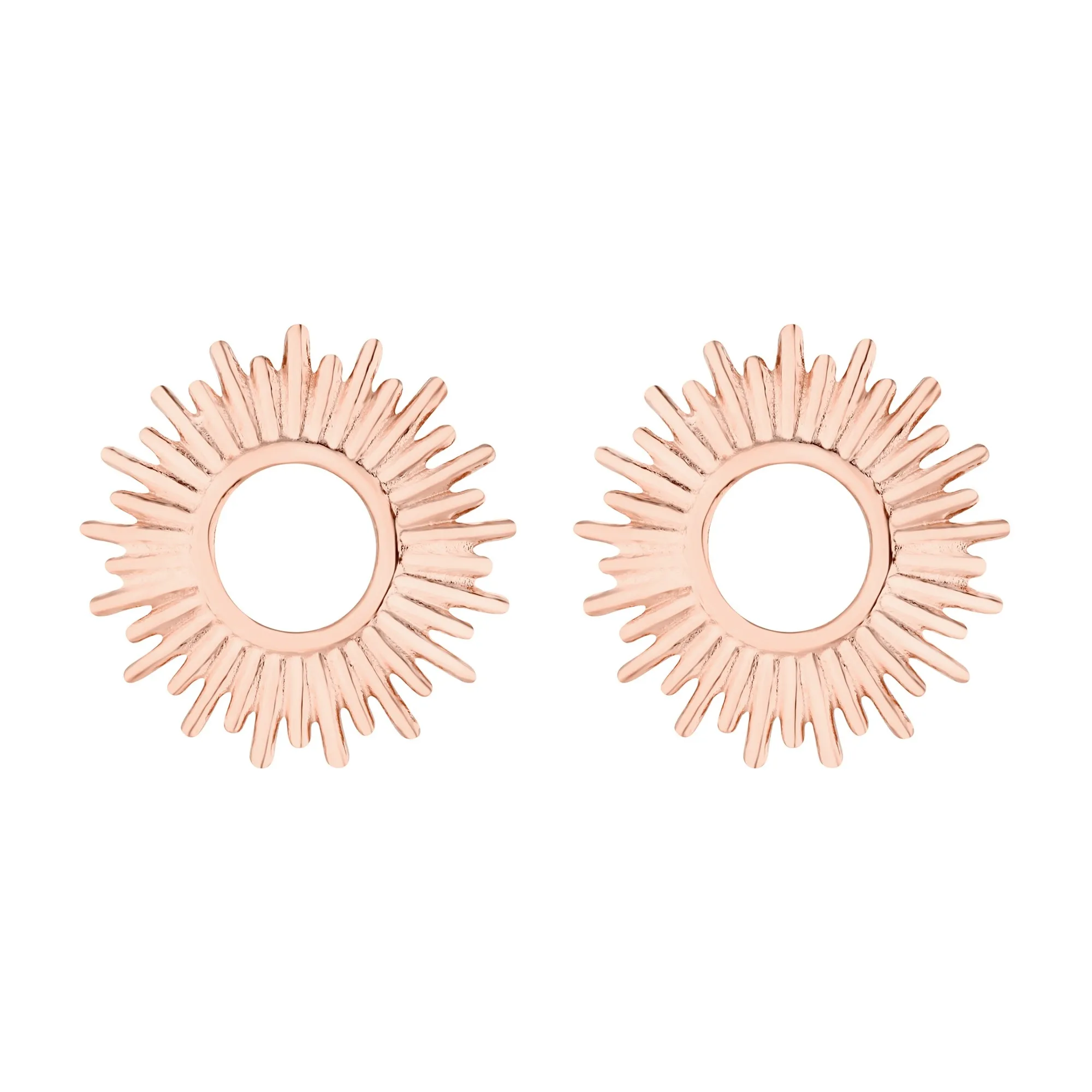 Kolczyki słoneczka z różowego złota