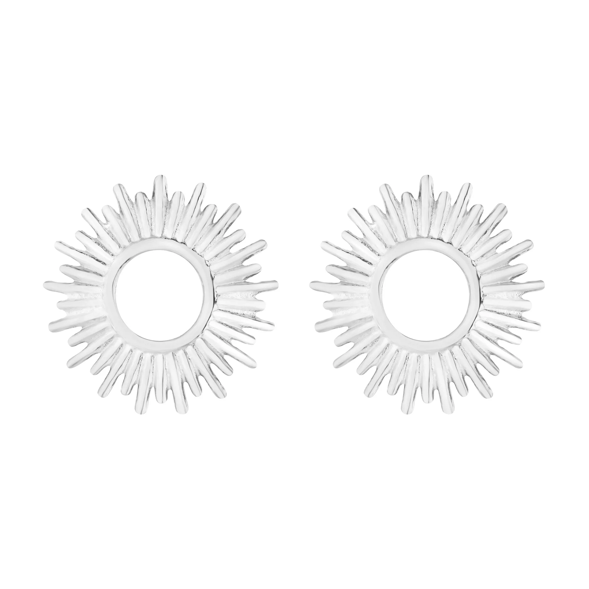 Srebrne kolczyki słoneczka