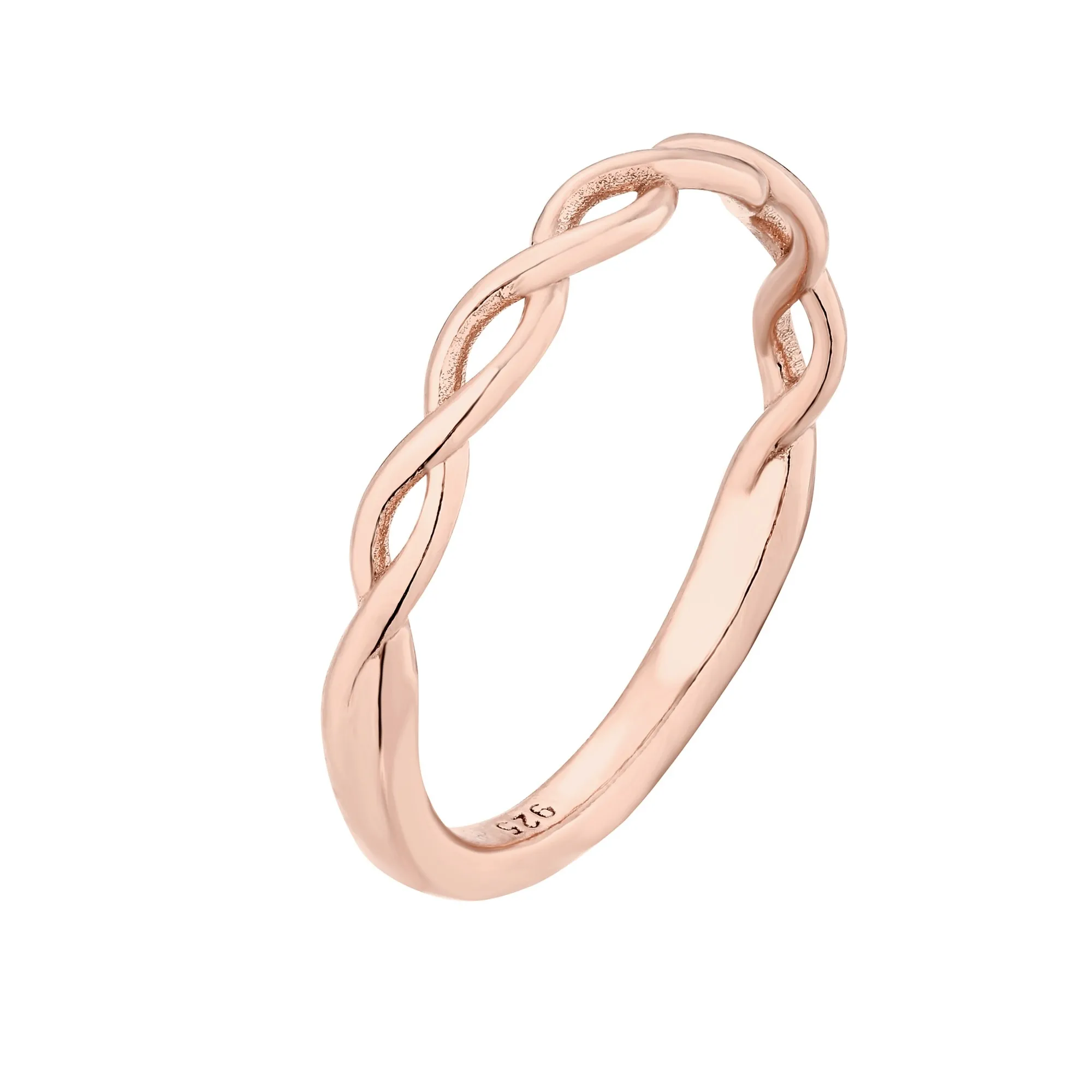 Pleciony pierścionek z różowego złota : pierścionki - 12
