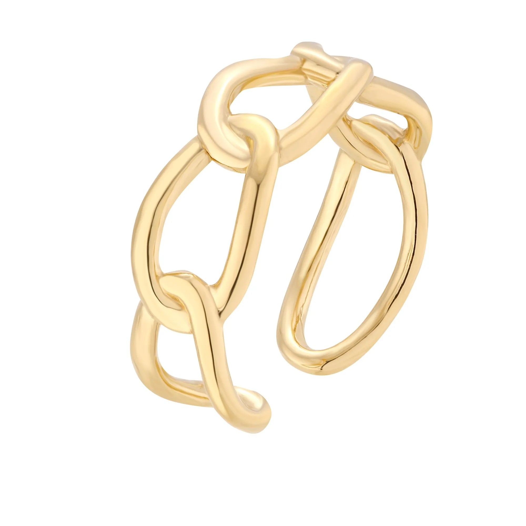 Złota łańcuchowa obrączka