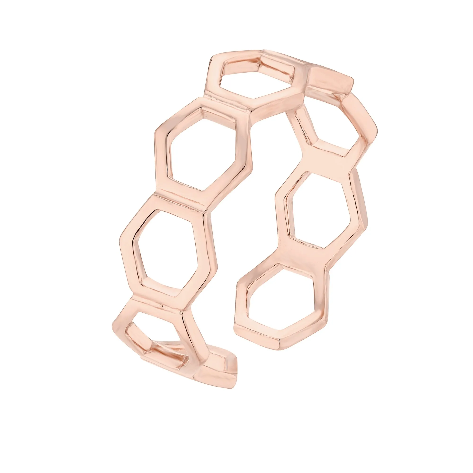 Ażurowa obrączka z różowego złota