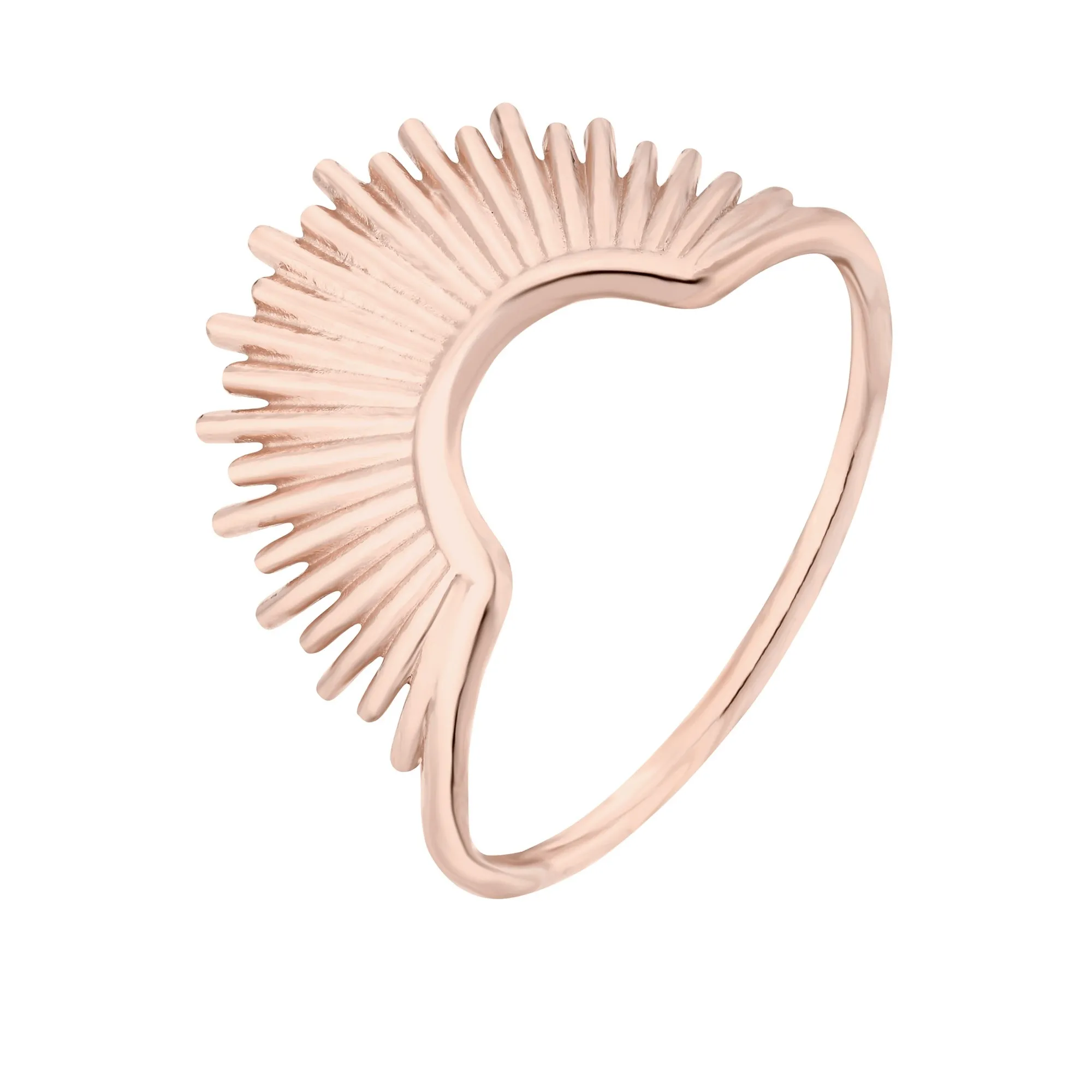 Pierścionek ze słońcem z różowego złota : pierścionki - 11