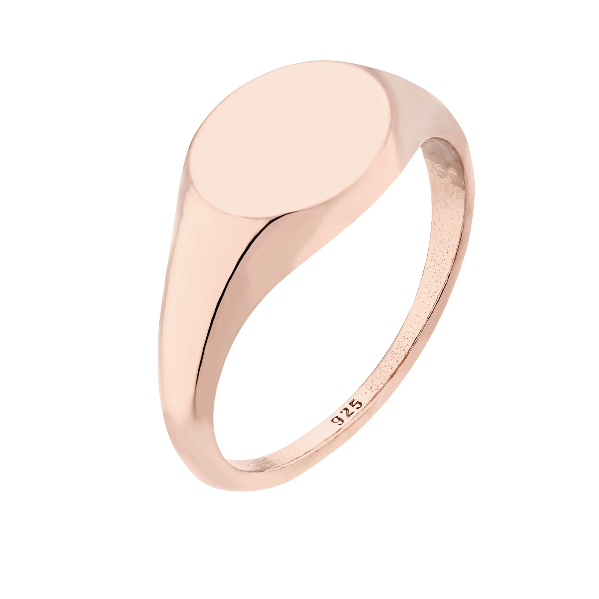 Owalny sygnet z różowego złota : pierścionki - 16