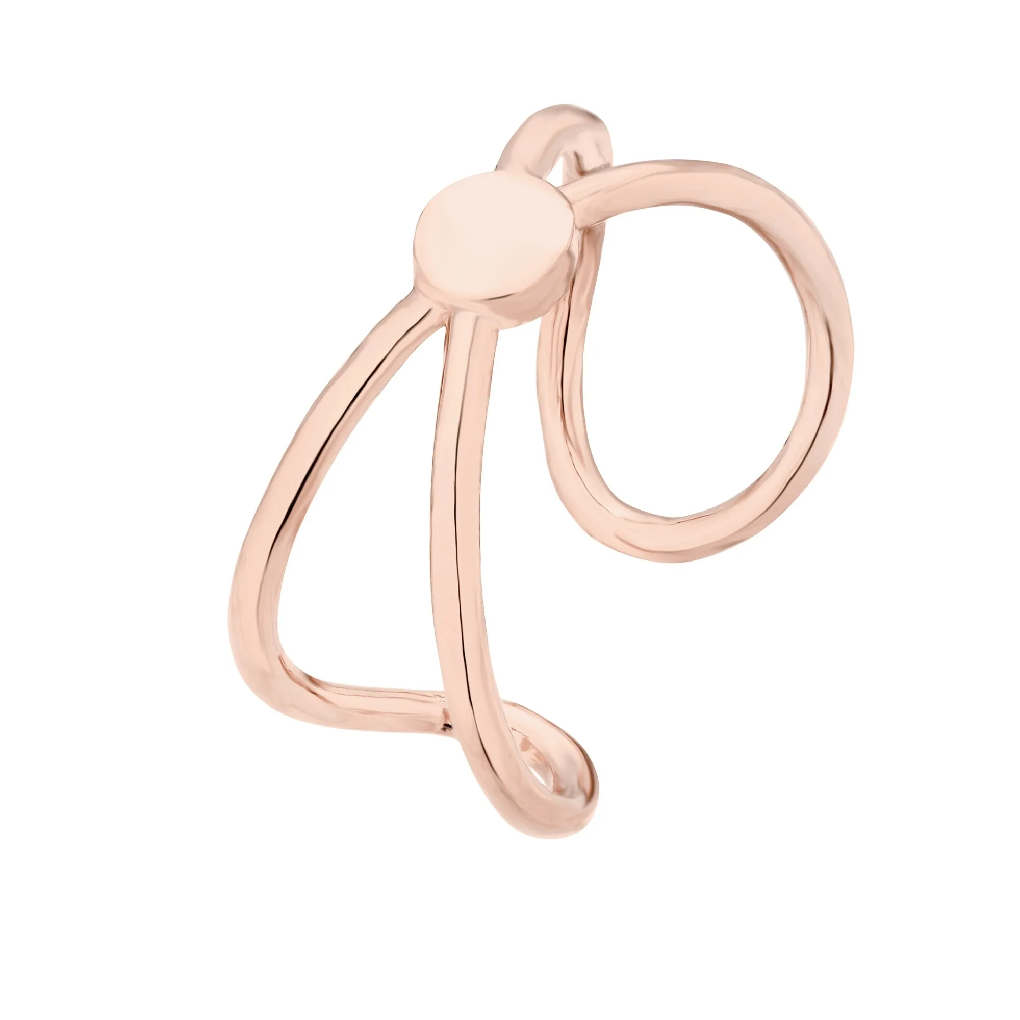 Gładki pierścionek z różowego złota