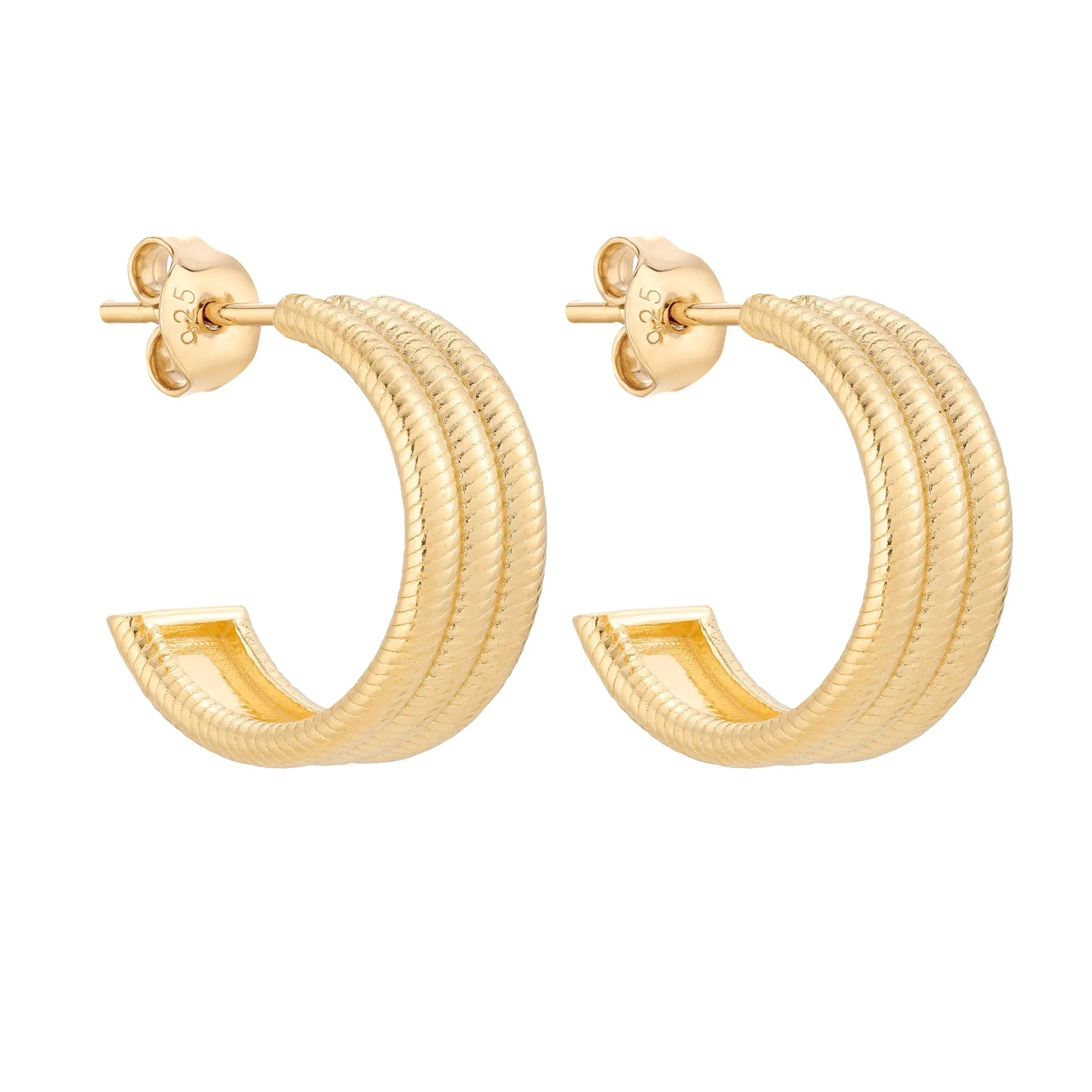 Złote masywne kolczyki