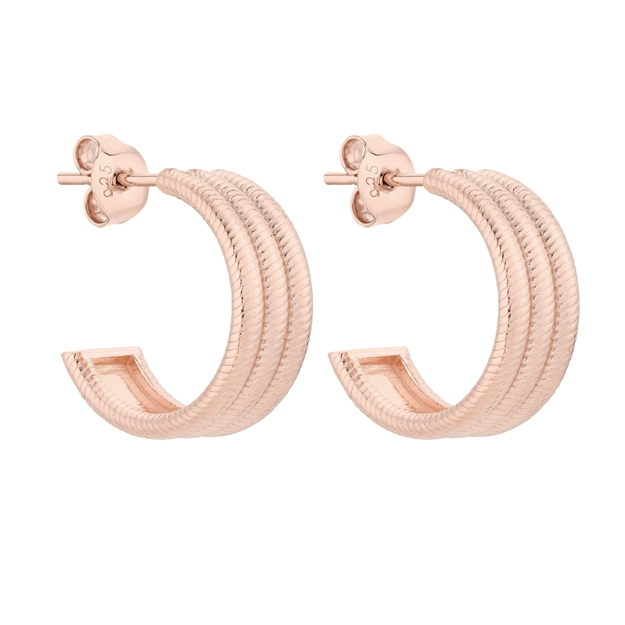 Masywne kolczyki z różowego złota