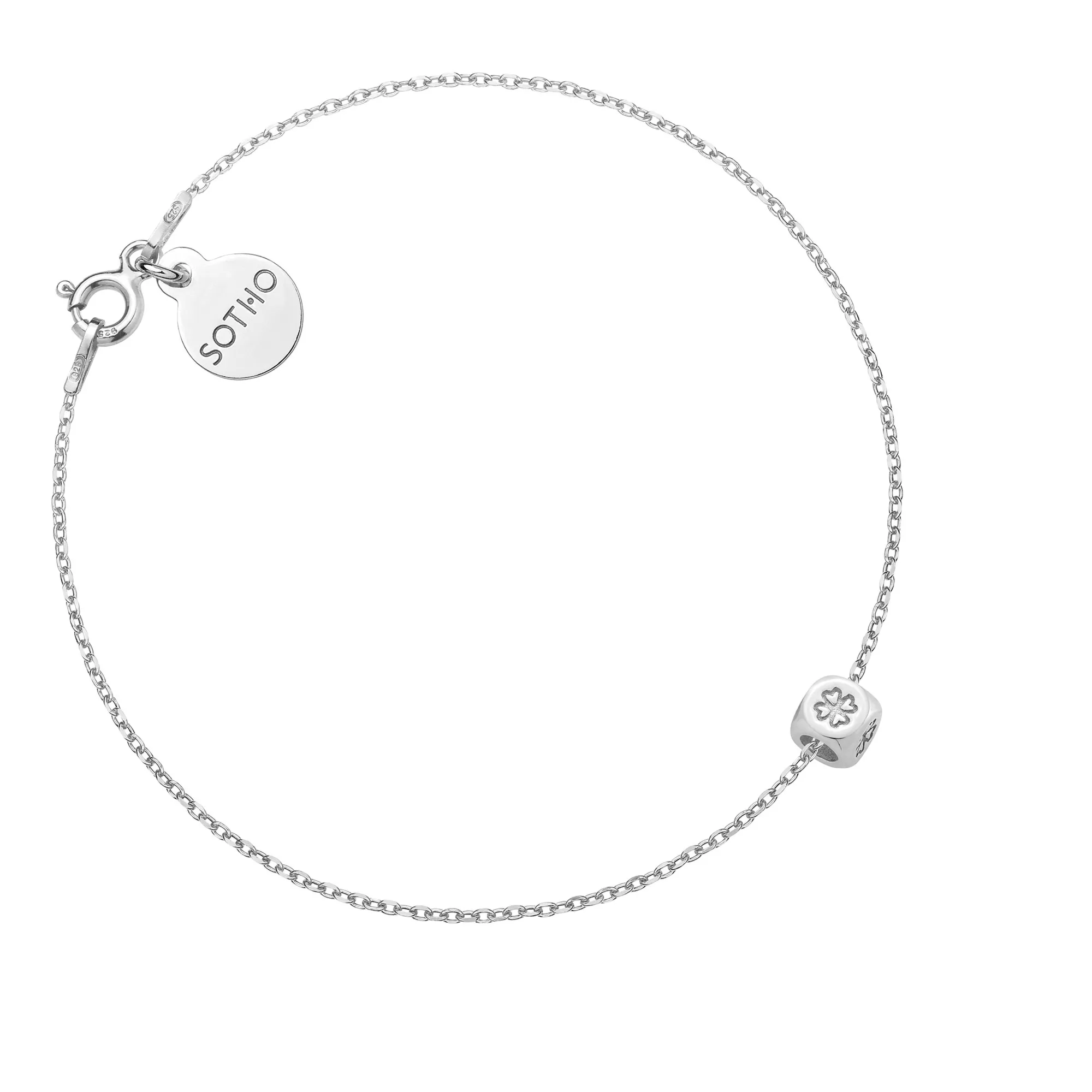 Srebrna bransoletka z koniczynką