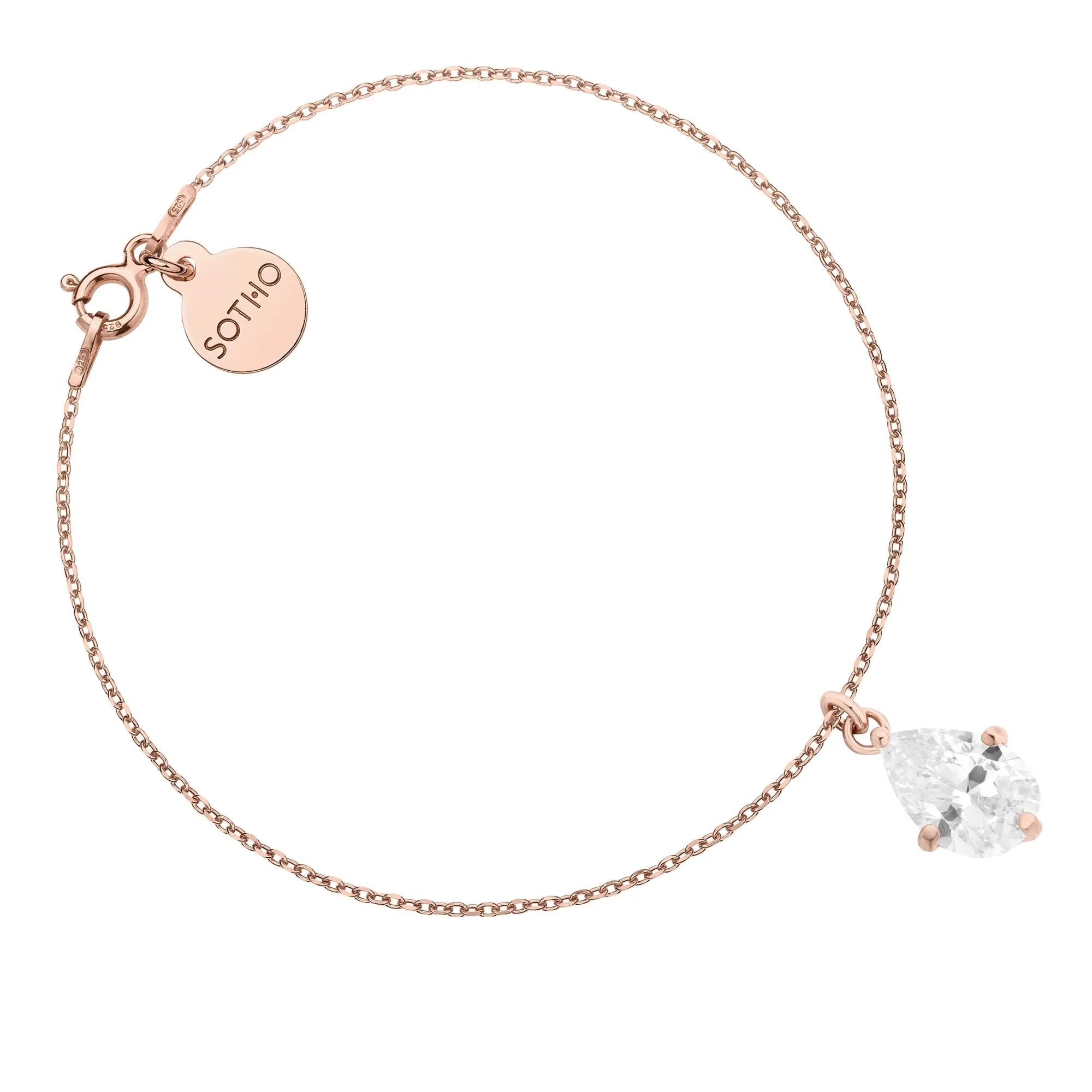 Bransoletka z różowego złota z cyrkonią