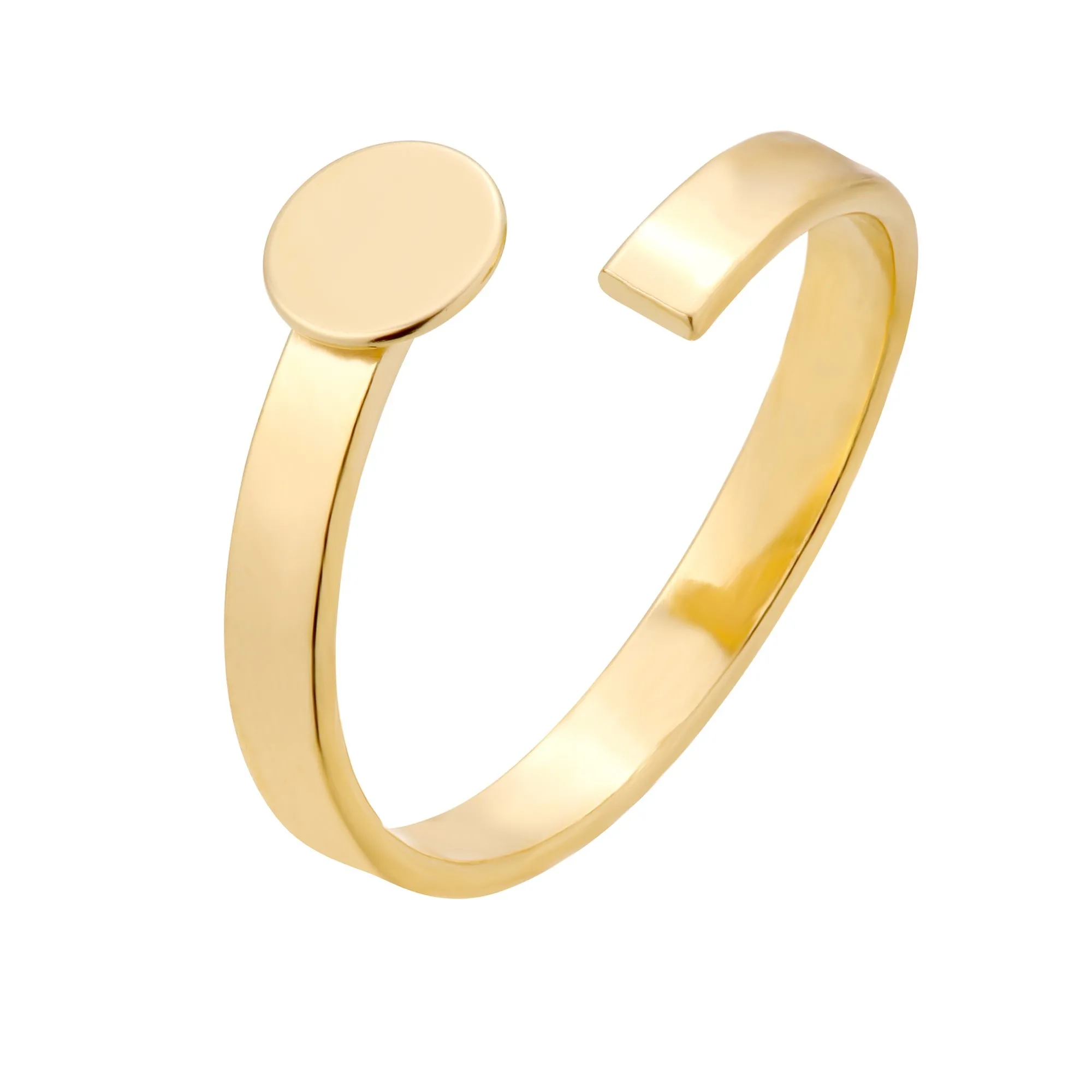 Złoty geometryczny pierścionek