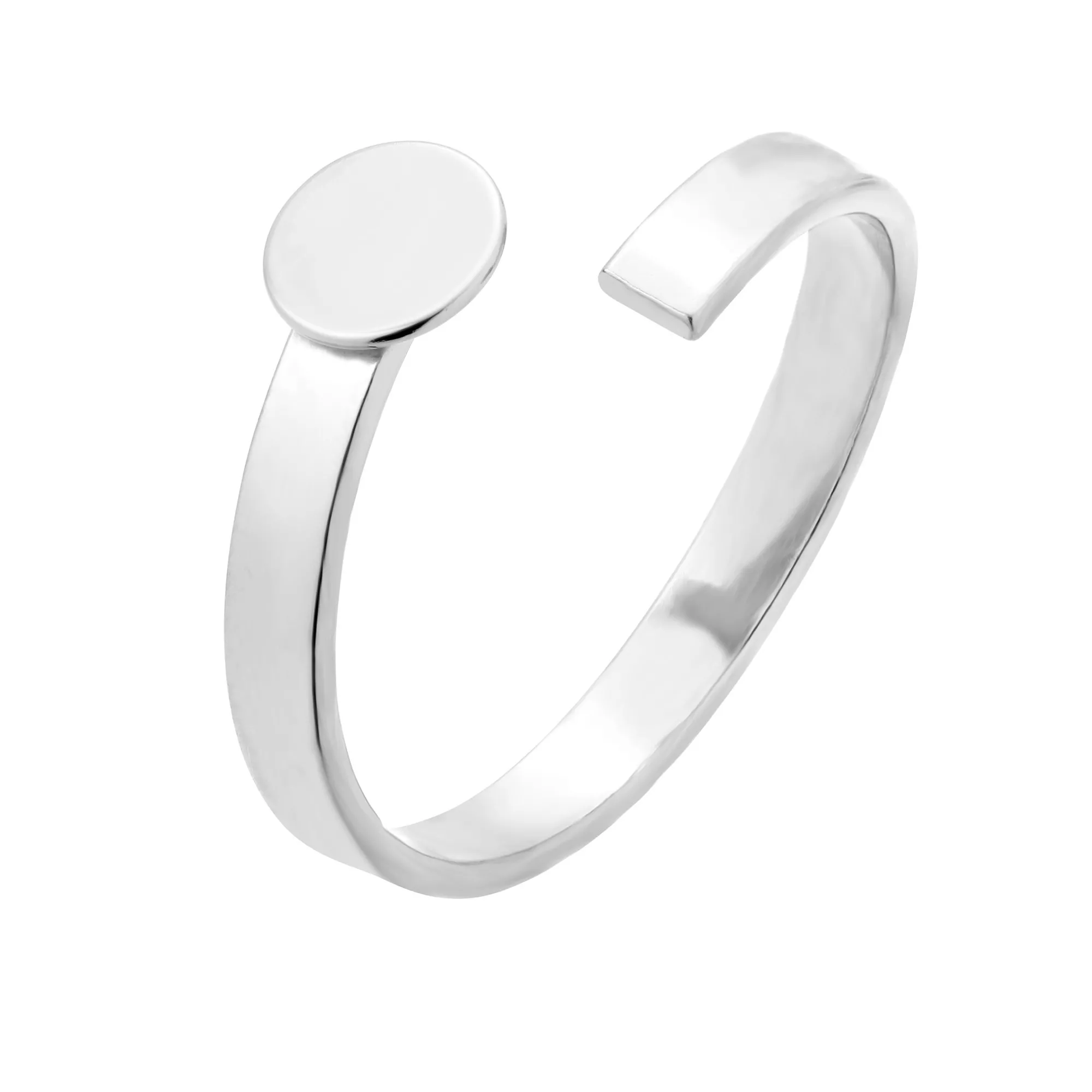 Srebrny geometryczny pierścionek