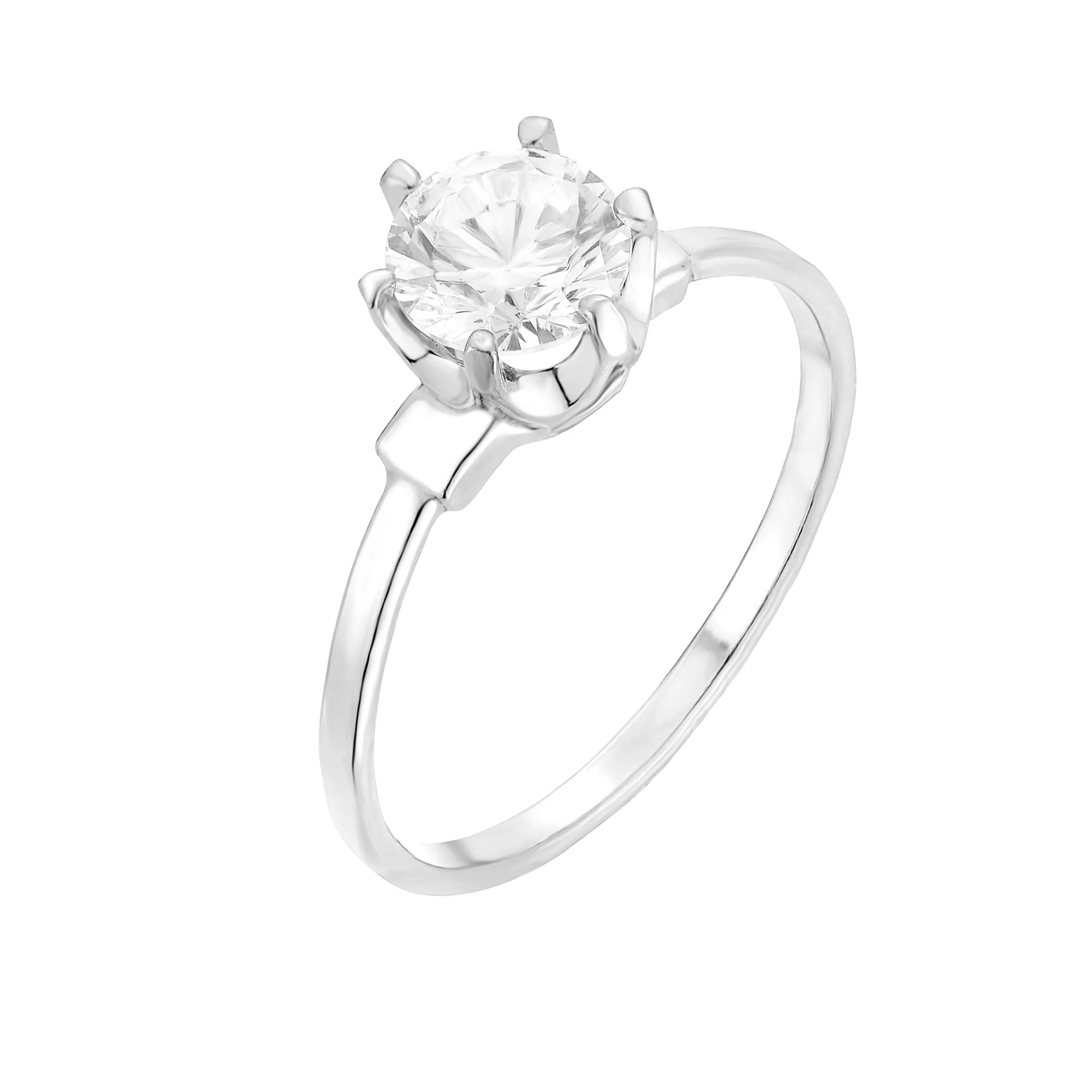 Srebrny pierścionek z małą cyrkonią : pierścionki - 18