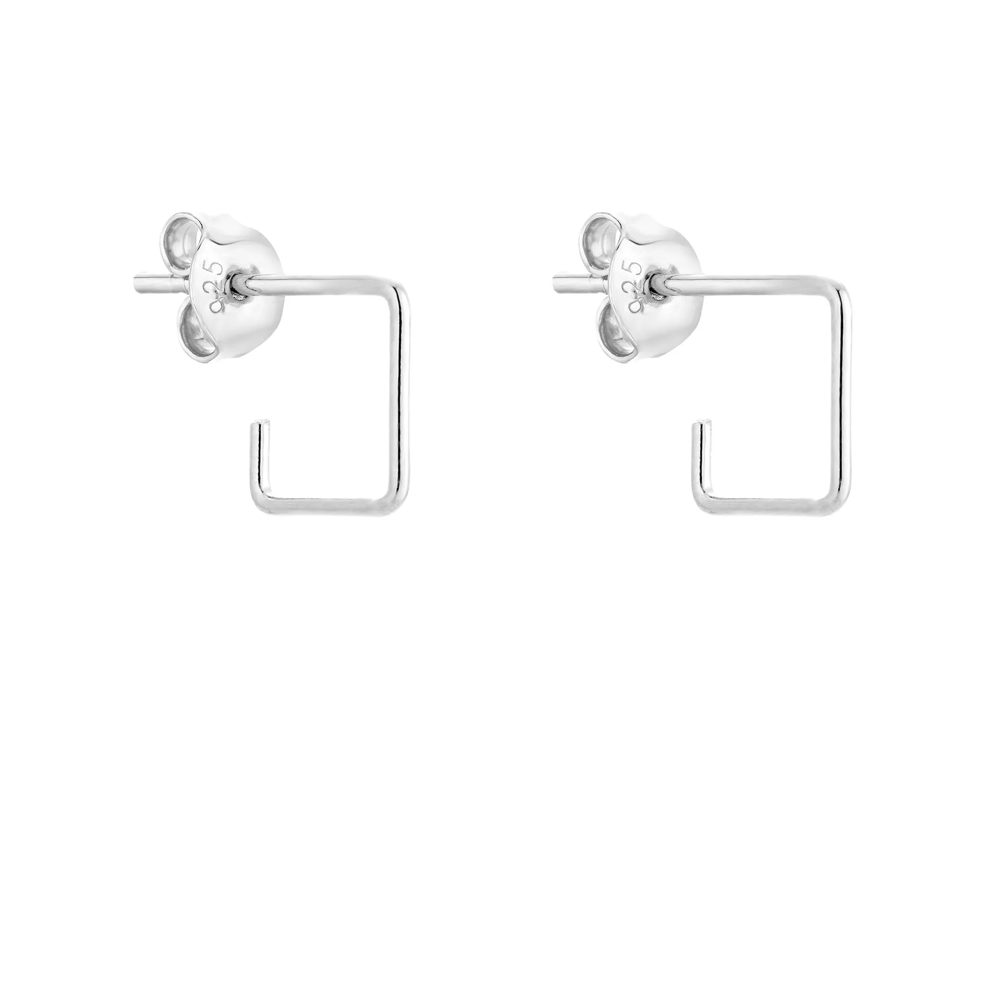 Srebrne kolczyki kwadraty