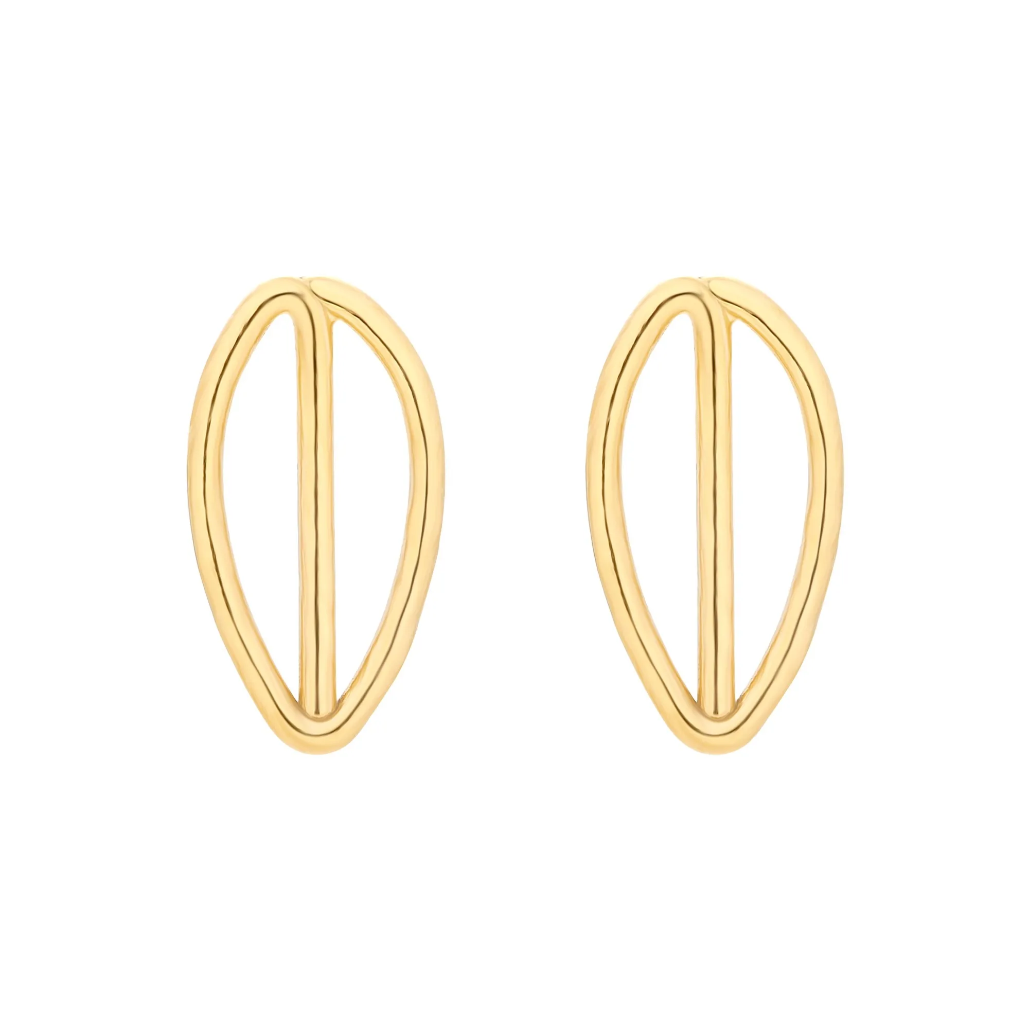 Złote kolczyki listeczki