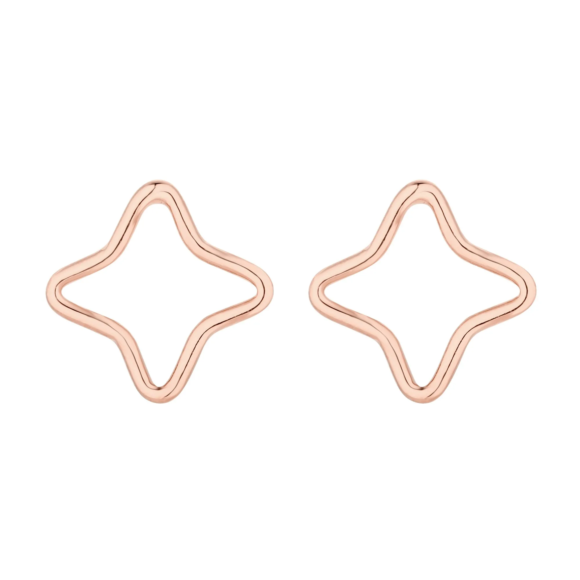 Kolczyki gwiazdki z różowego złota