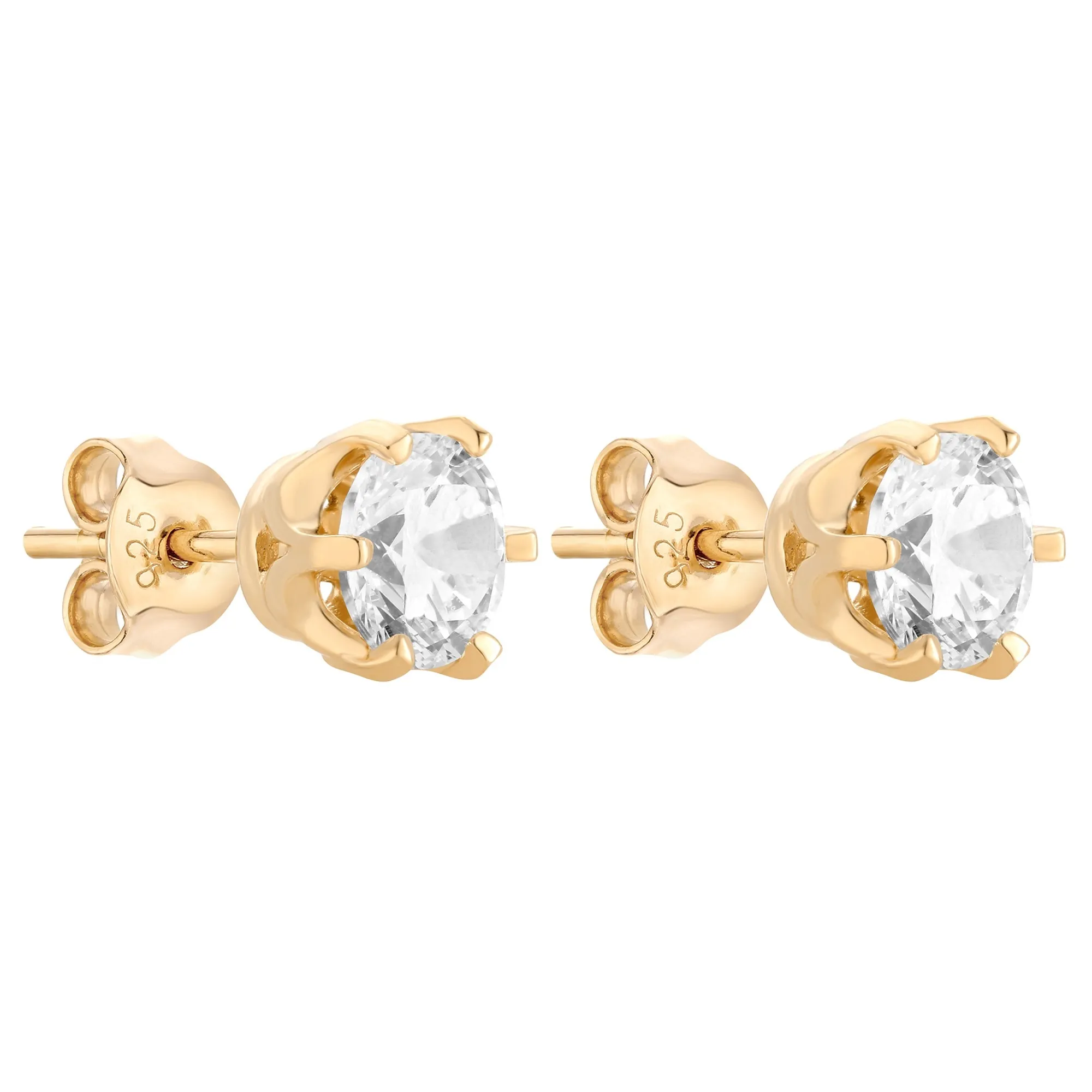 Złote kolczyki z cyrkoniami
