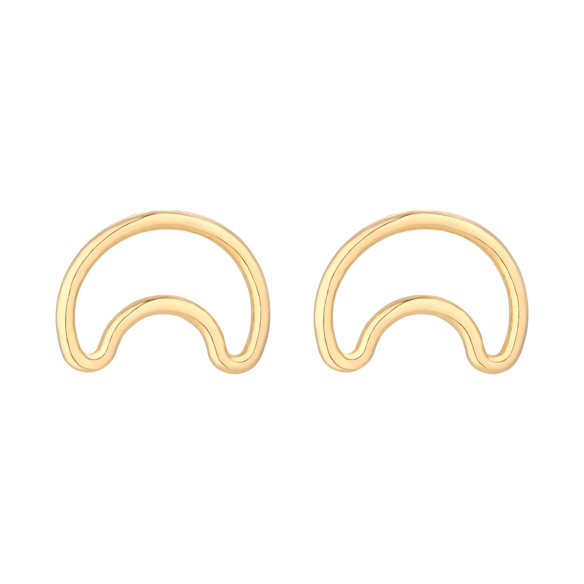 Złote kolczyki z księżycami