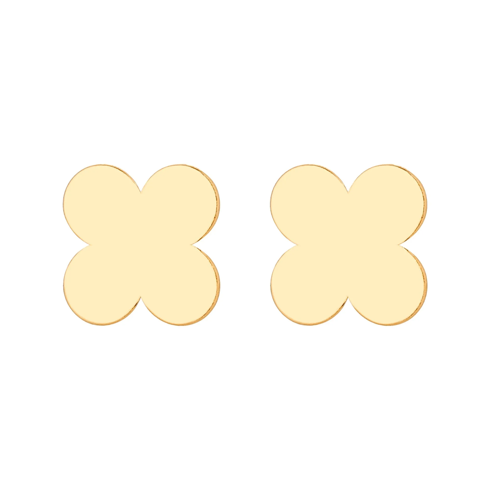 Złote kolczyki z rozetkami