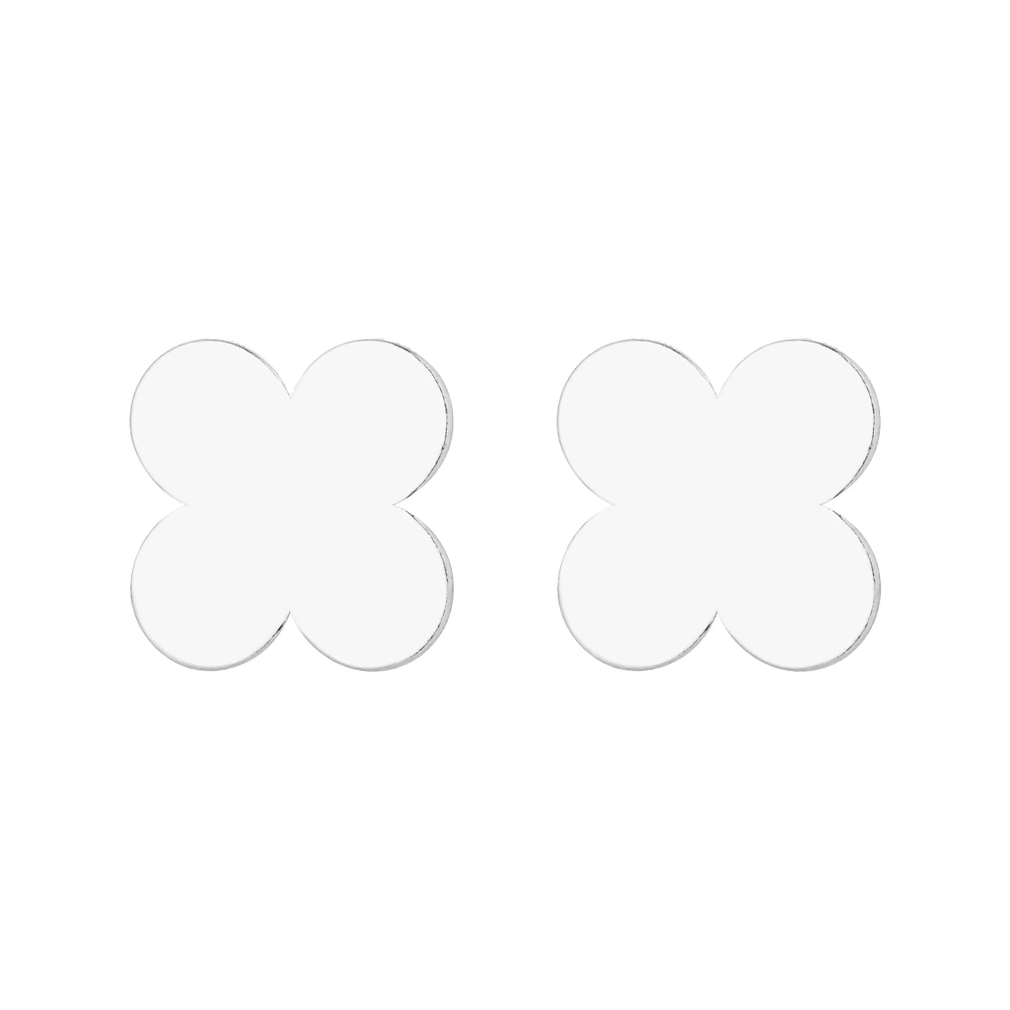 Srebrne kolczyki z rozetkami