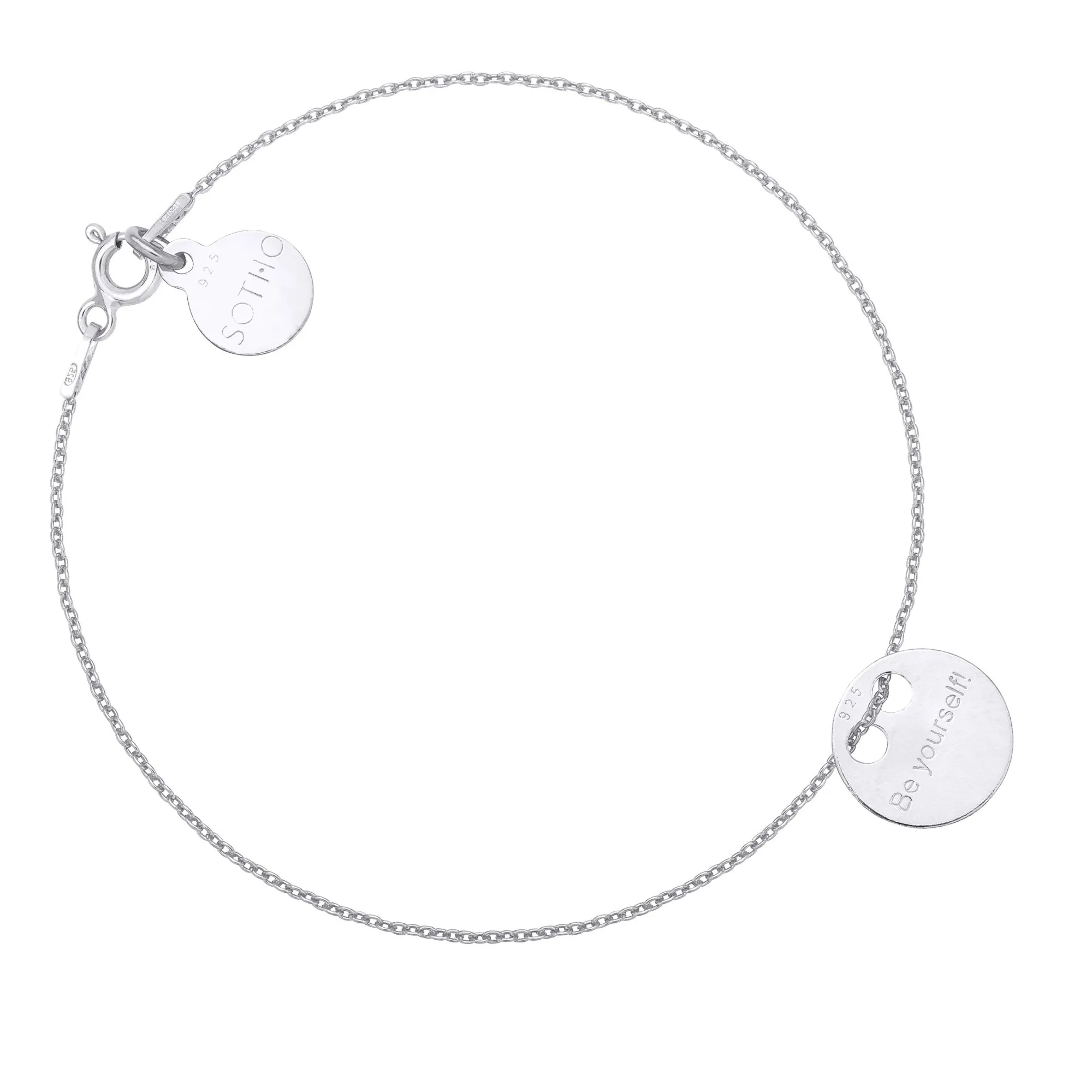 Srebrna bransoletka z pełną karmą Be yourself!