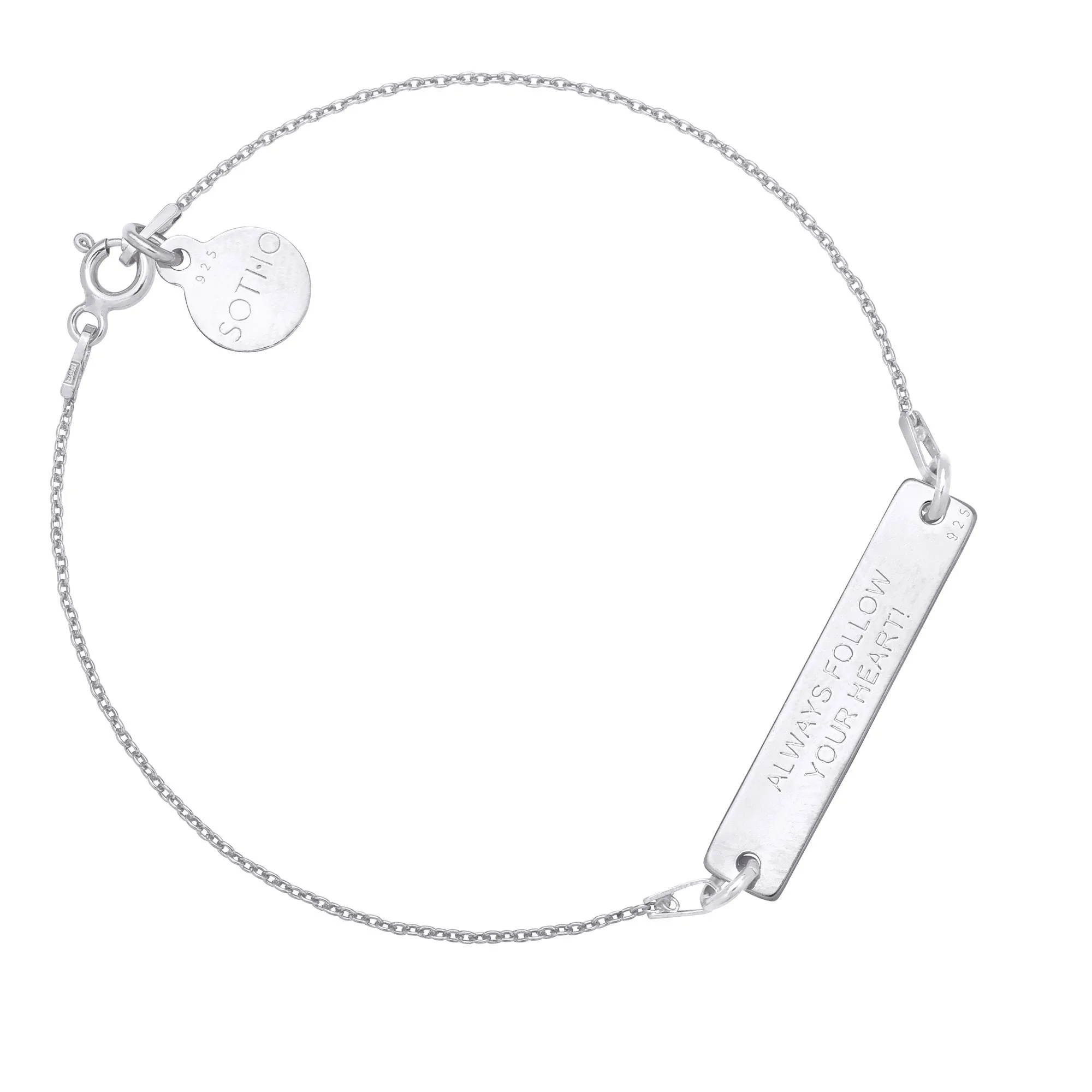 Srebrna bransoletka ALWAYS FOLLOW YOUR HEART!
