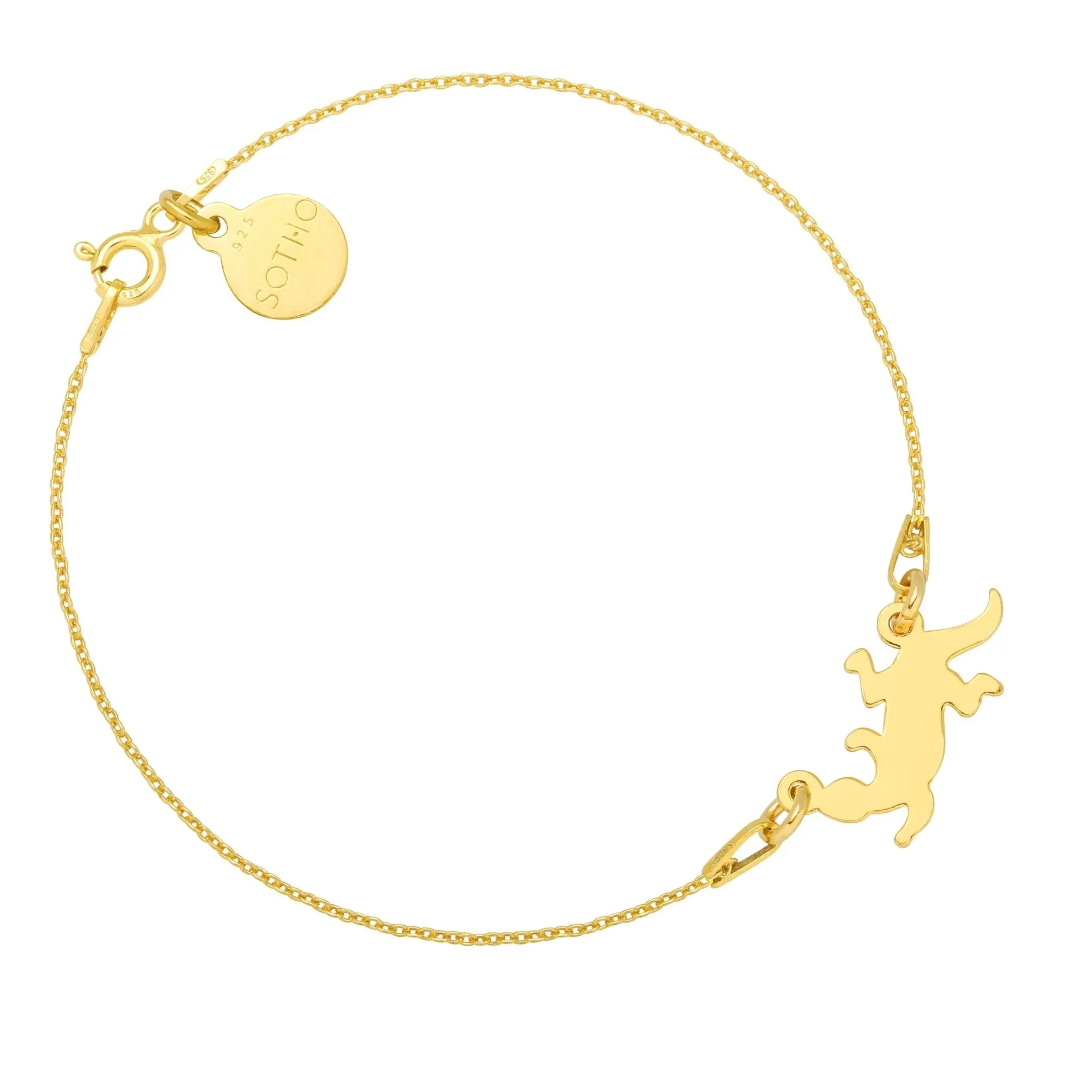 Złota bransoletka z salamandrą