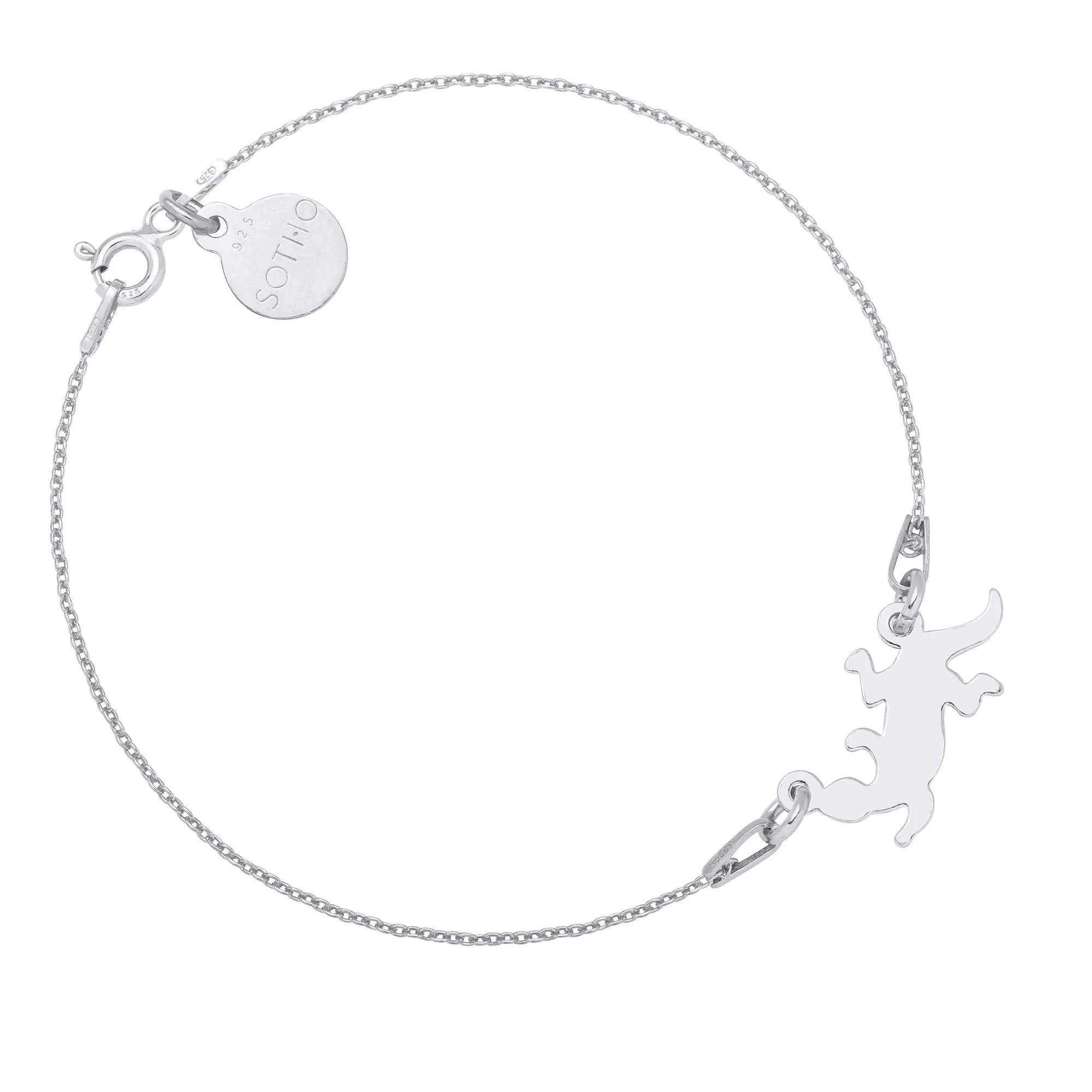 Srebrna bransoletka z salamandrą