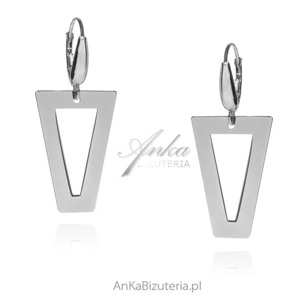 Biżuteria srebrna  moda włoska - kolczyki srebrne milano