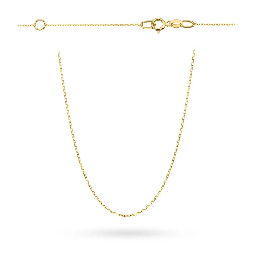 Złoty łańcuszek pr. 585 ankier 42 cm +3 cm przedłużki