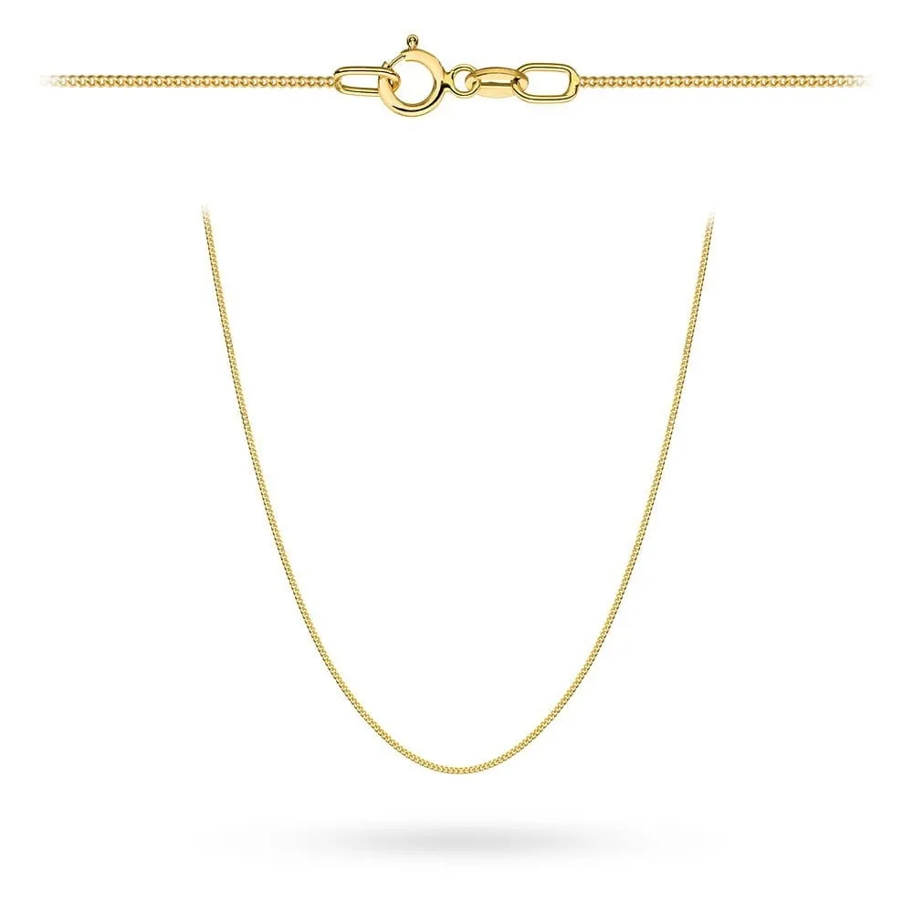 Łańcuszek złoty pr. 585 pancerka gładka 42 cm