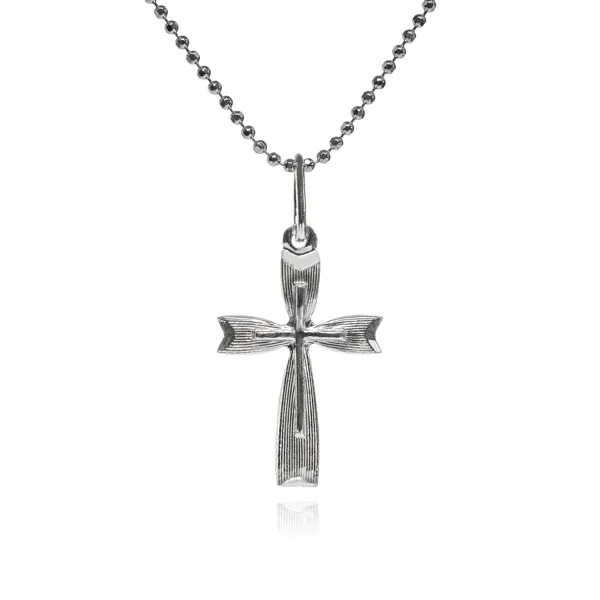 Krzyżyk srebrny diamentowany