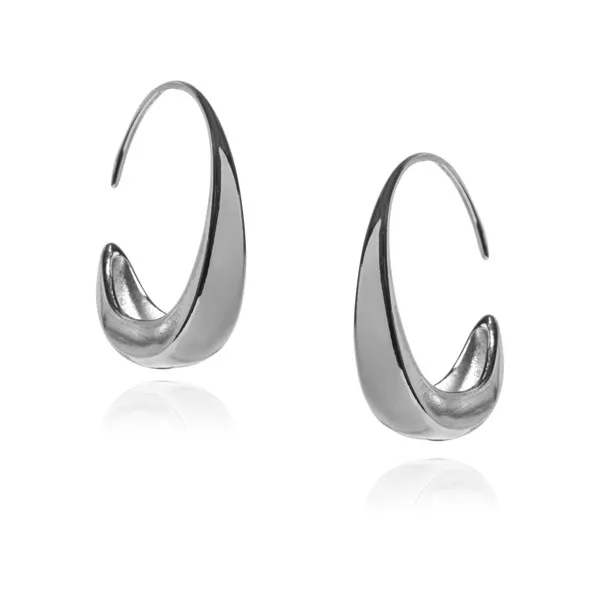 Kolczyki srebrne owalne  półksiężyce