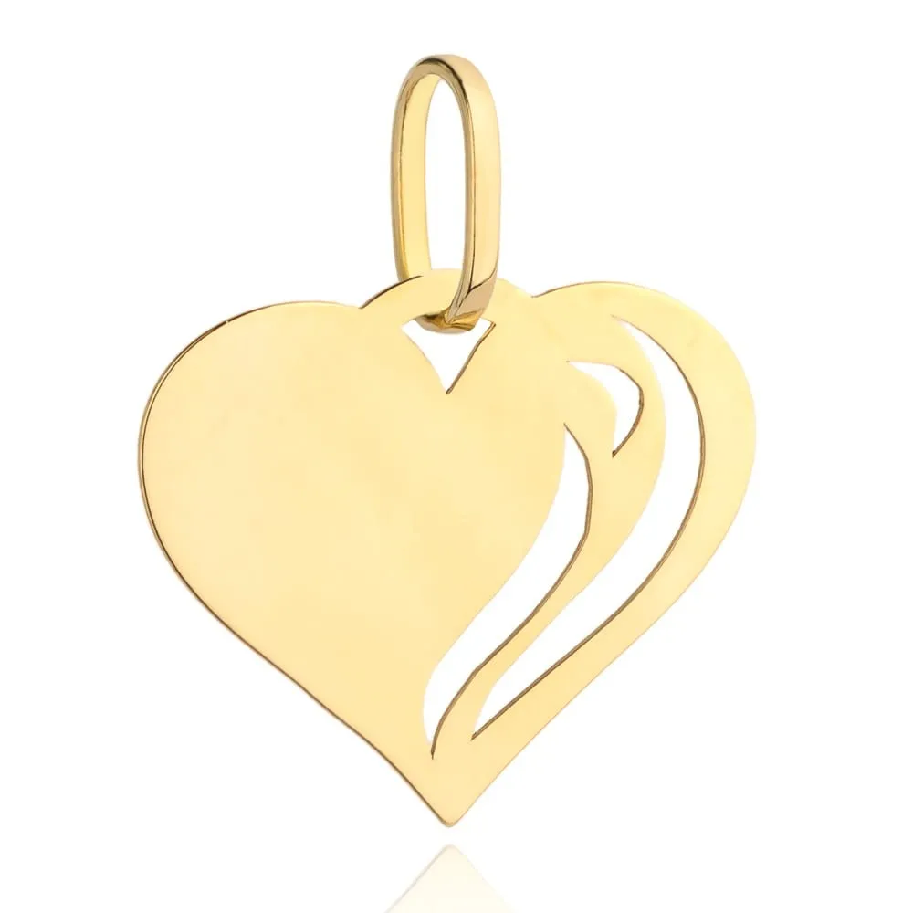 Zawieszka złota pr. 585 serduszko  - serduszko z możliwością graweru