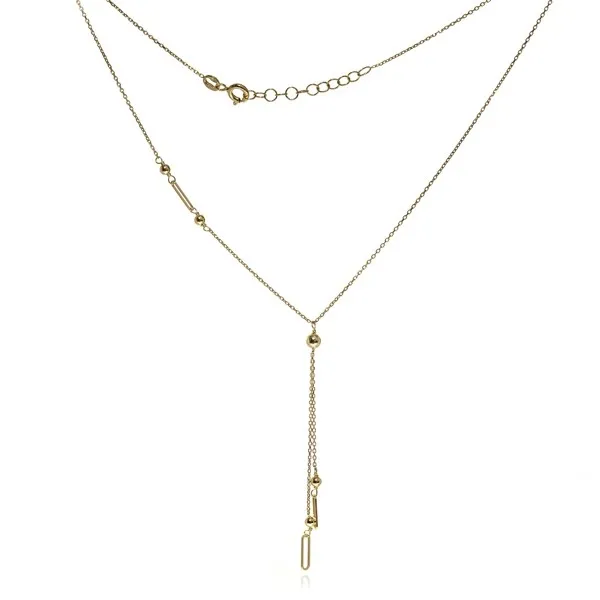 Naszyjnik srebrny pozłacany krawat